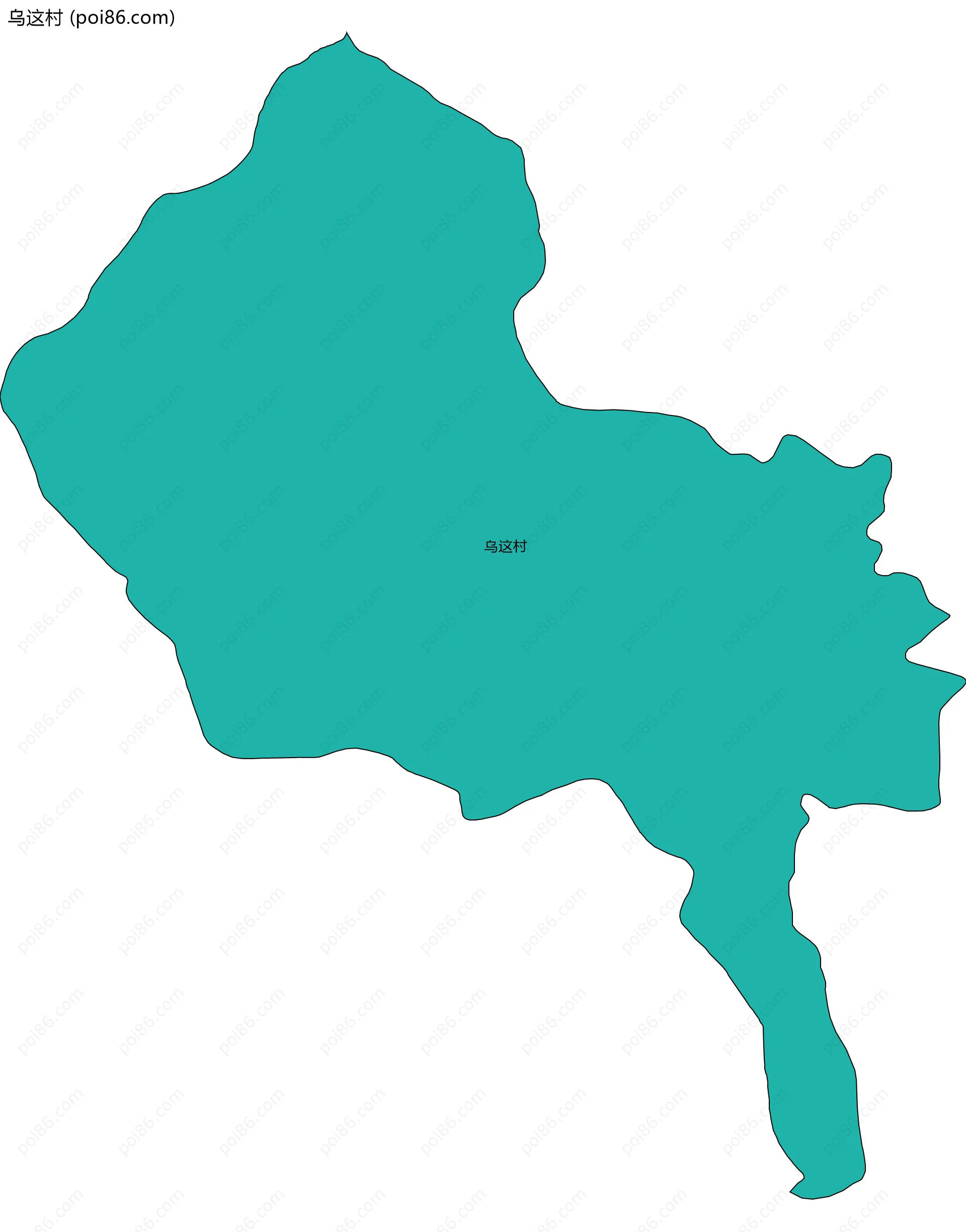 乌这村边界地图