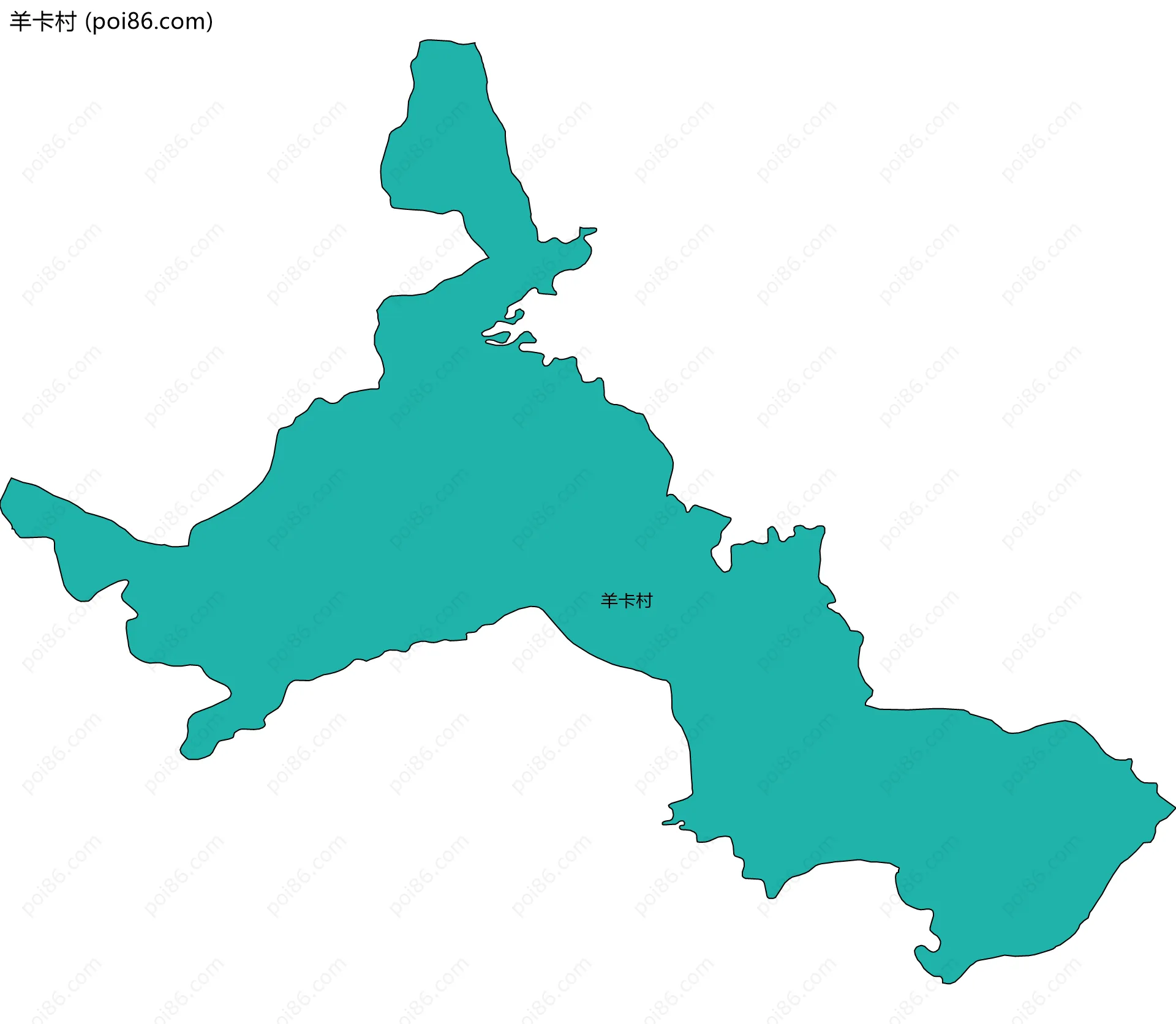 羊卡村边界地图