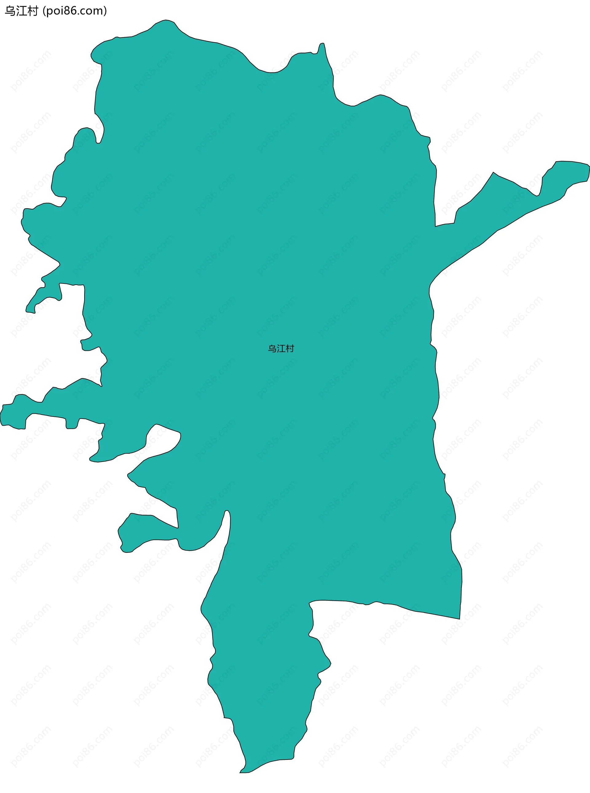 乌江村边界地图
