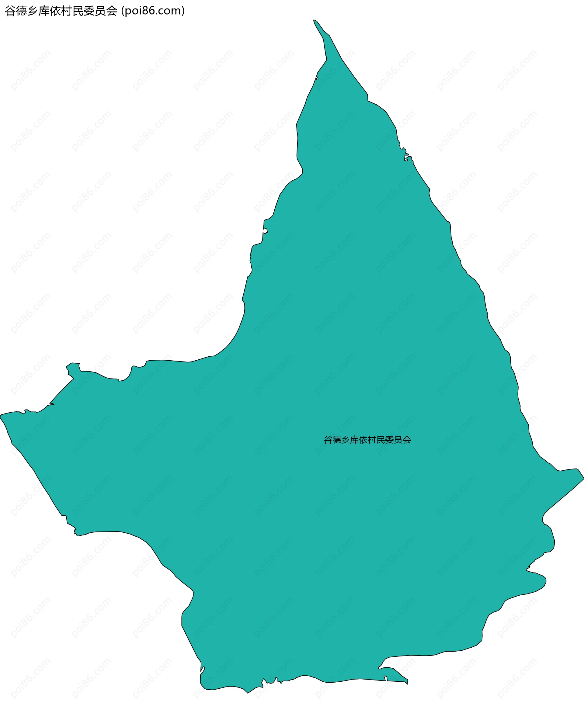 谷德乡库依村民委员会边界地图