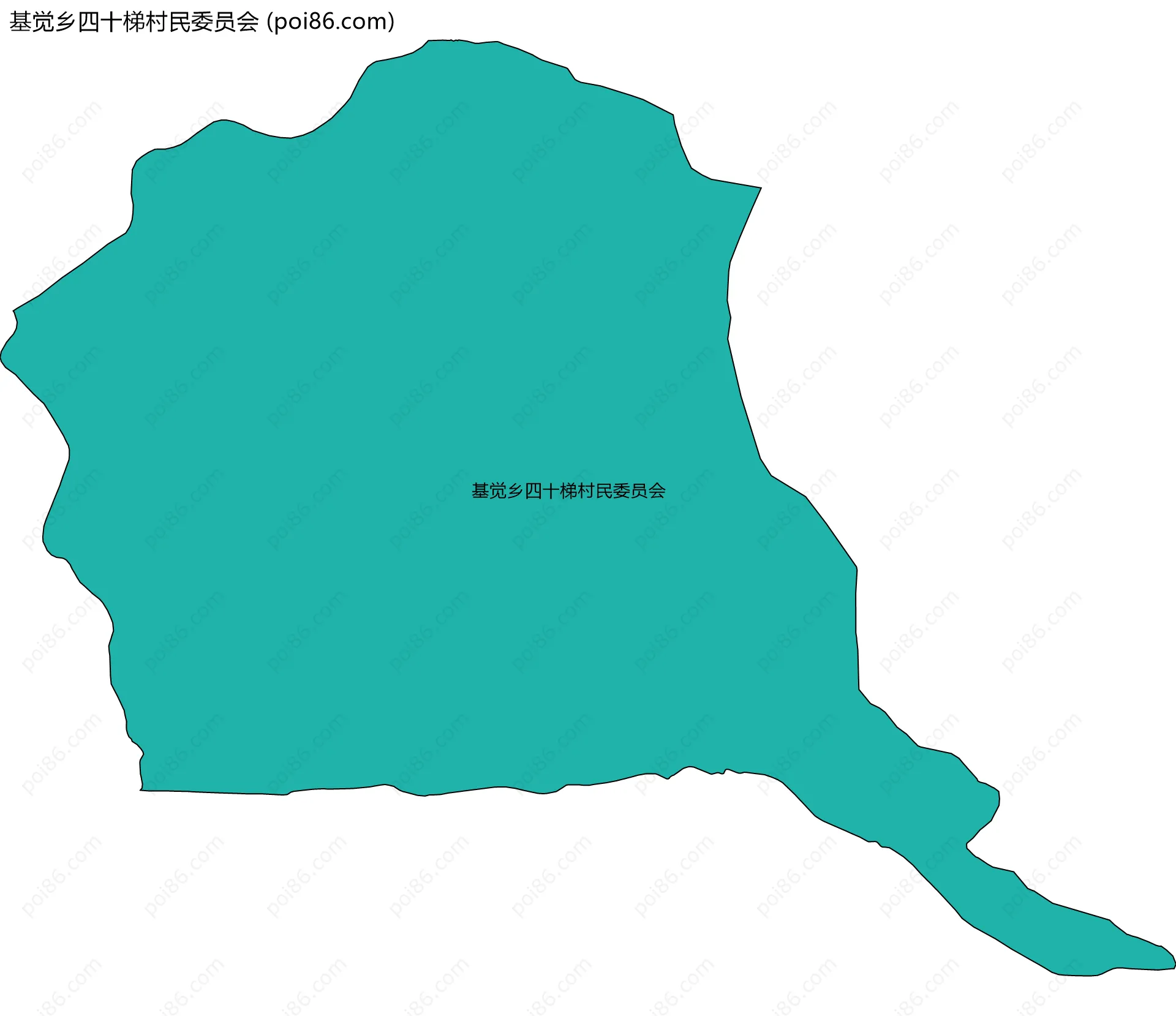 基觉乡四十梯村民委员会边界地图