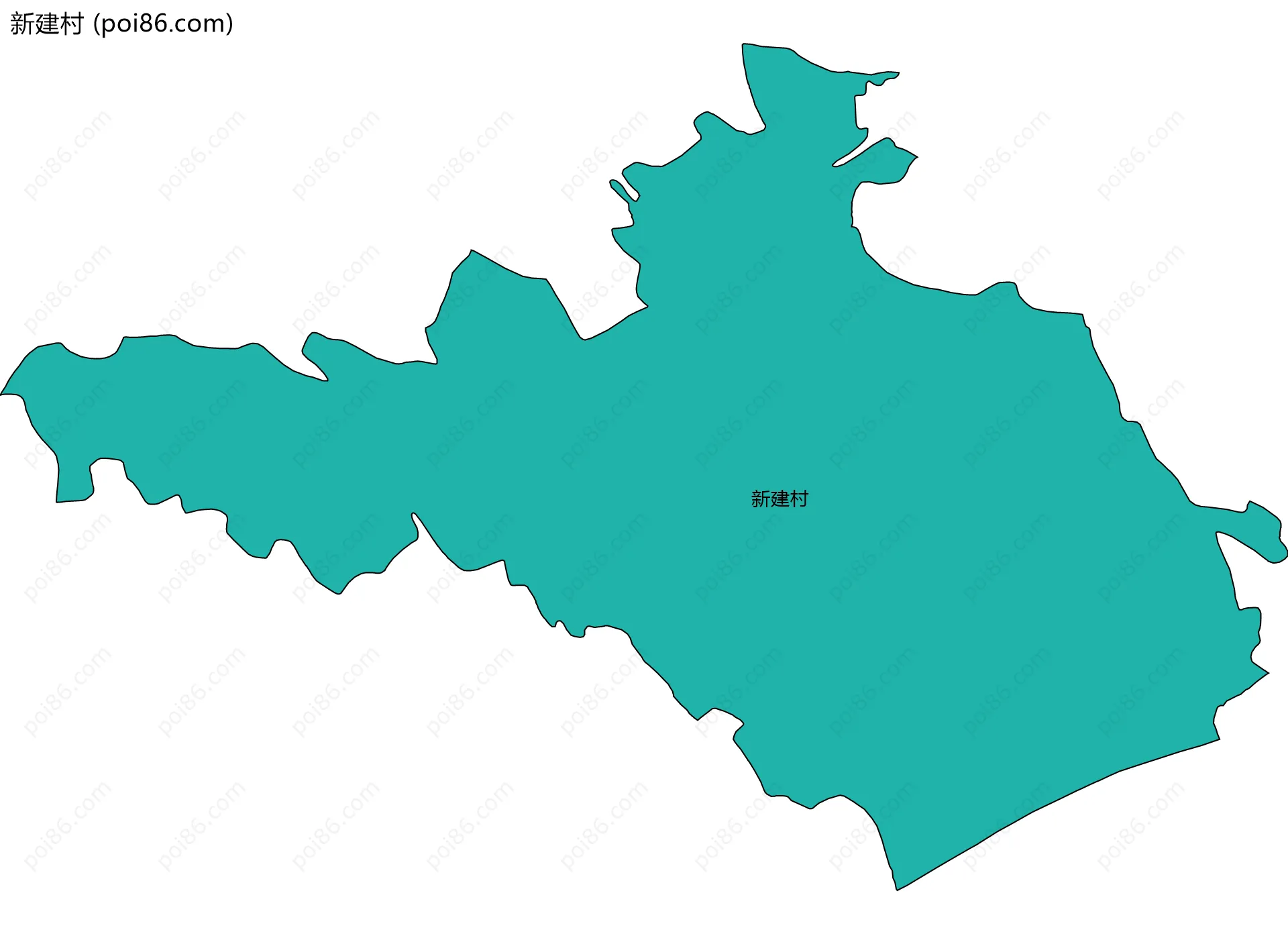 新建村边界地图