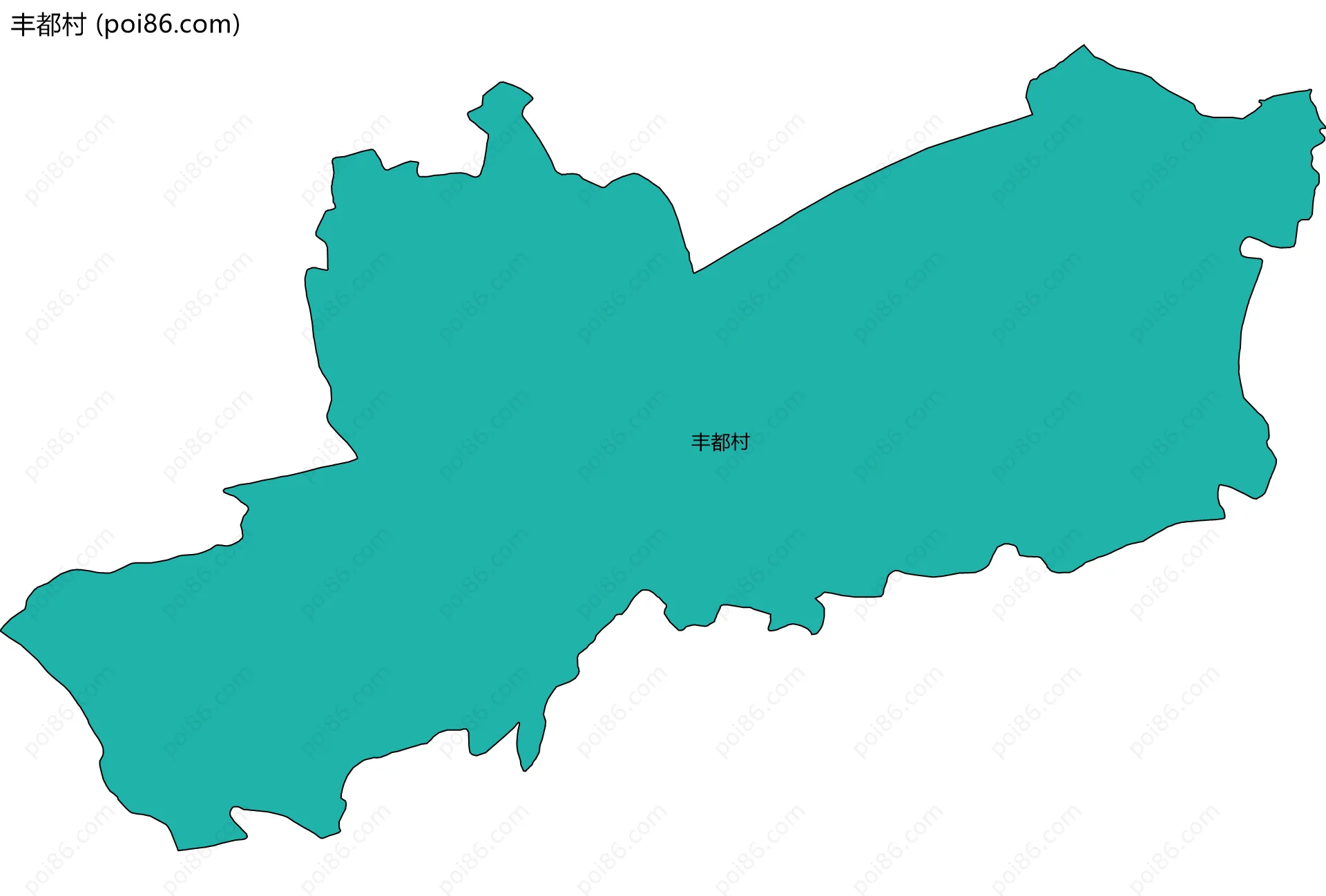 丰都村边界地图