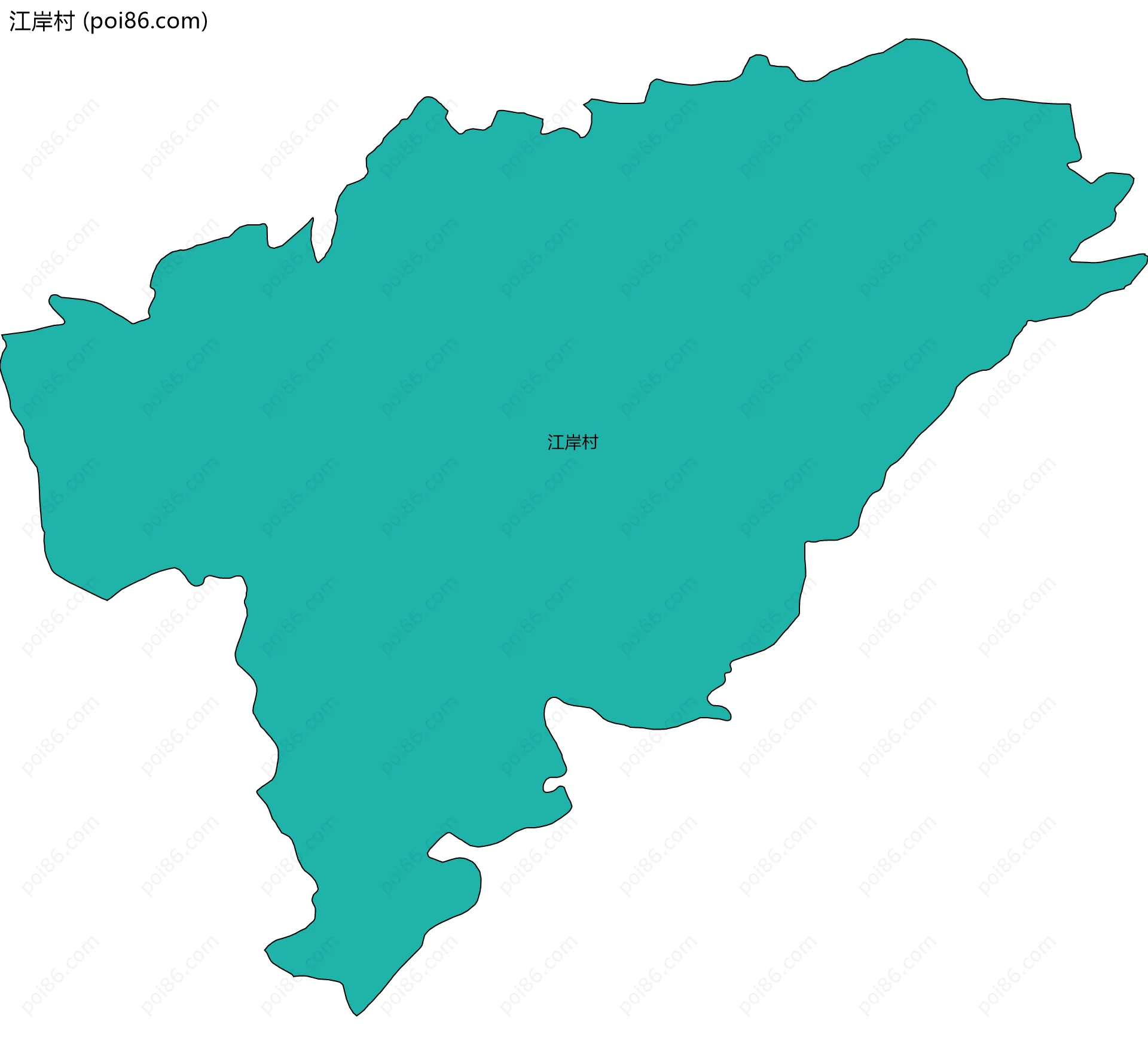 江岸村边界地图