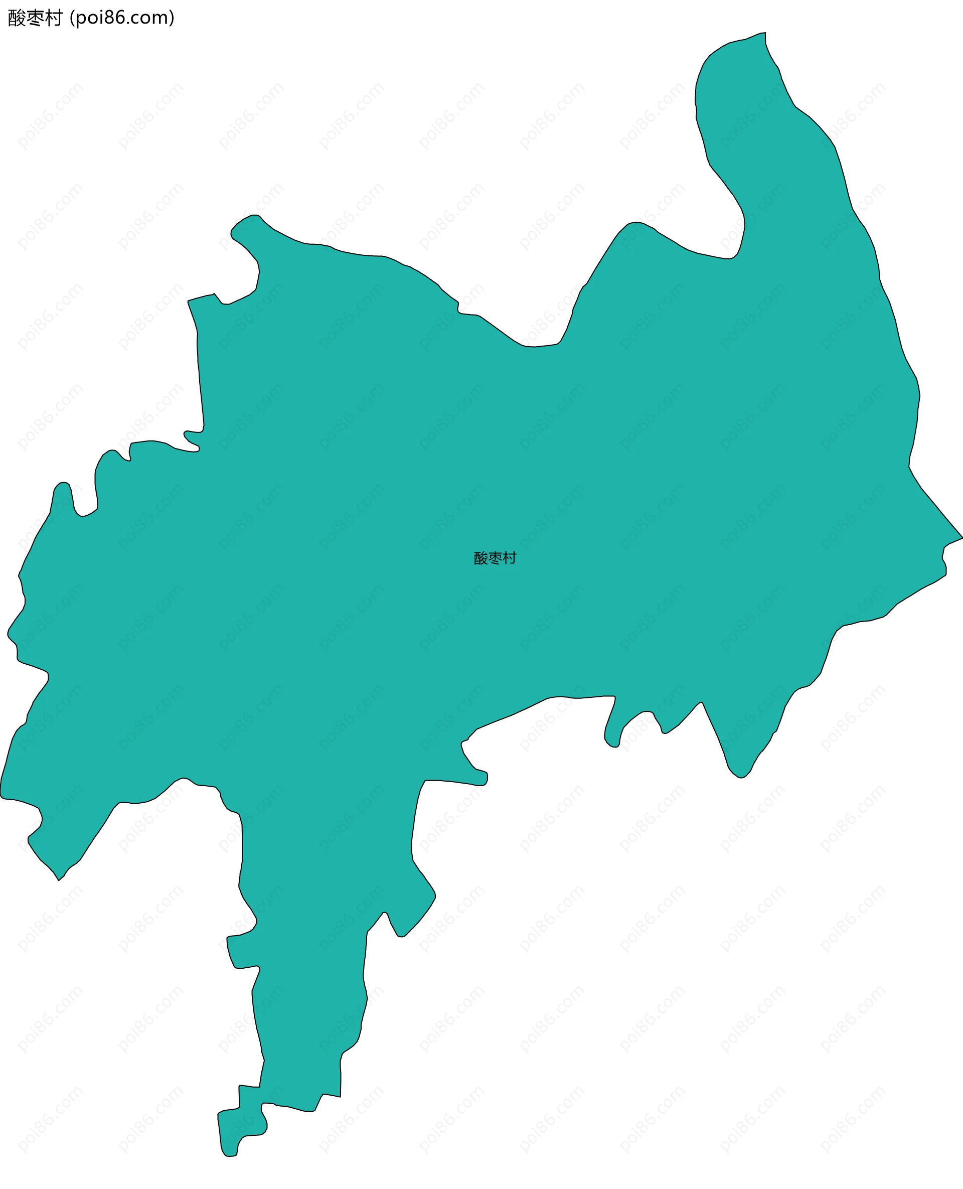 酸枣村边界地图