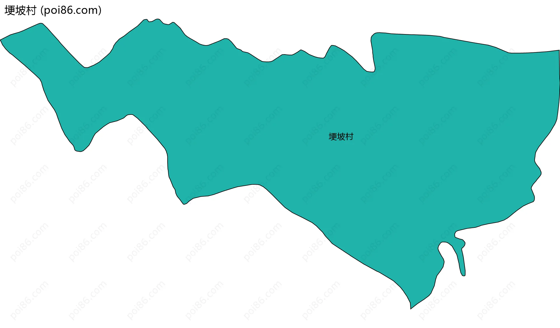 埂坡村边界地图