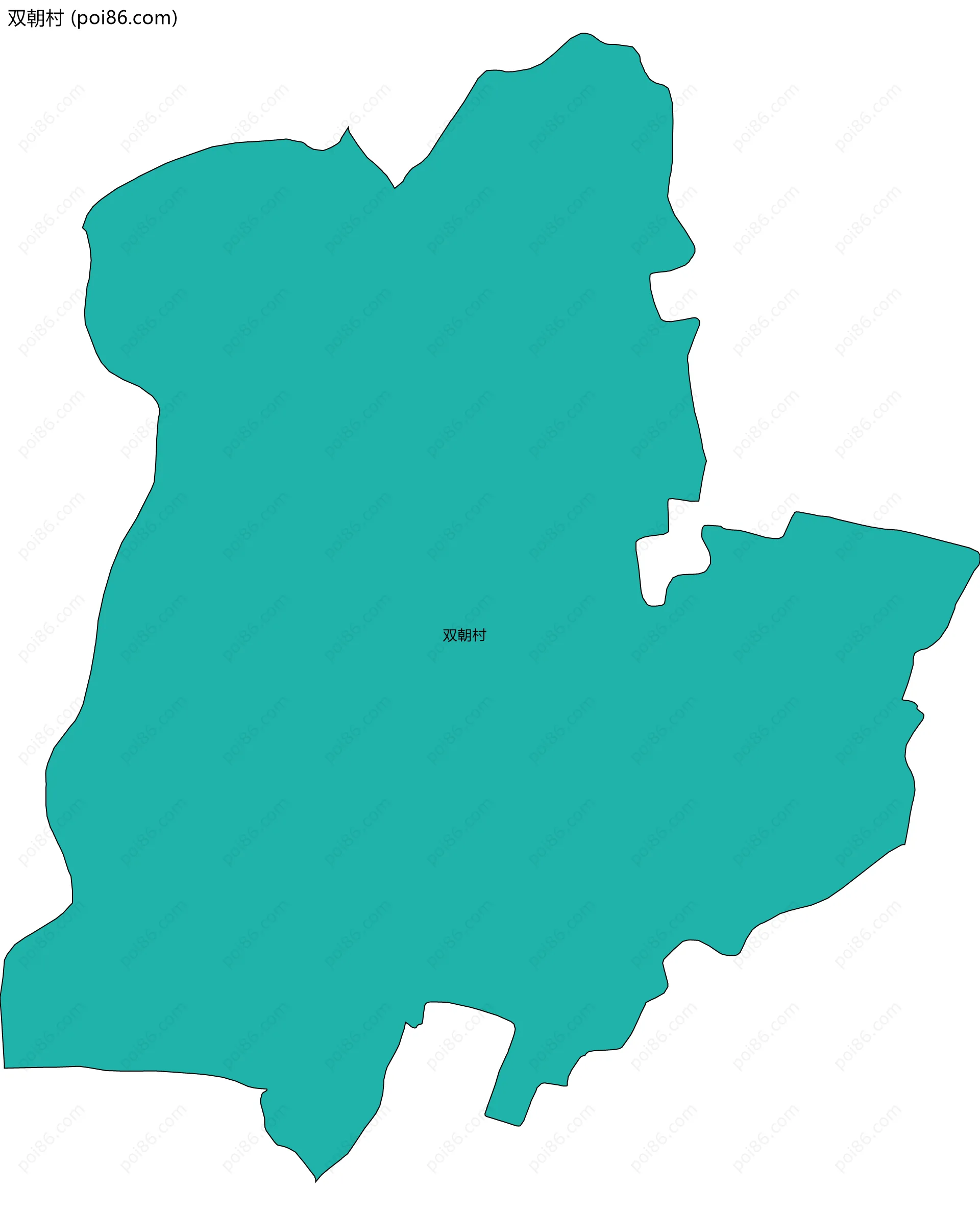 双朝村边界地图