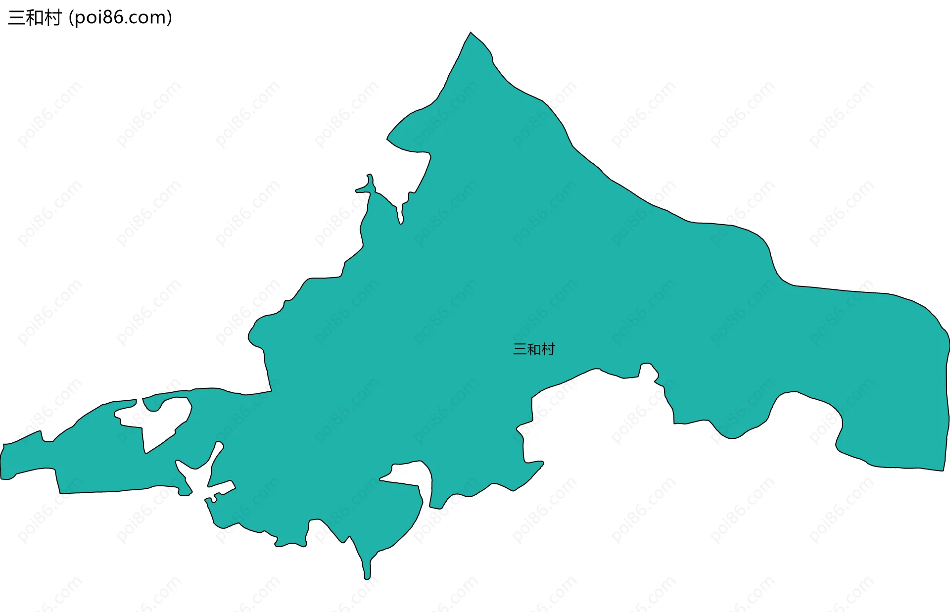 三和村边界地图