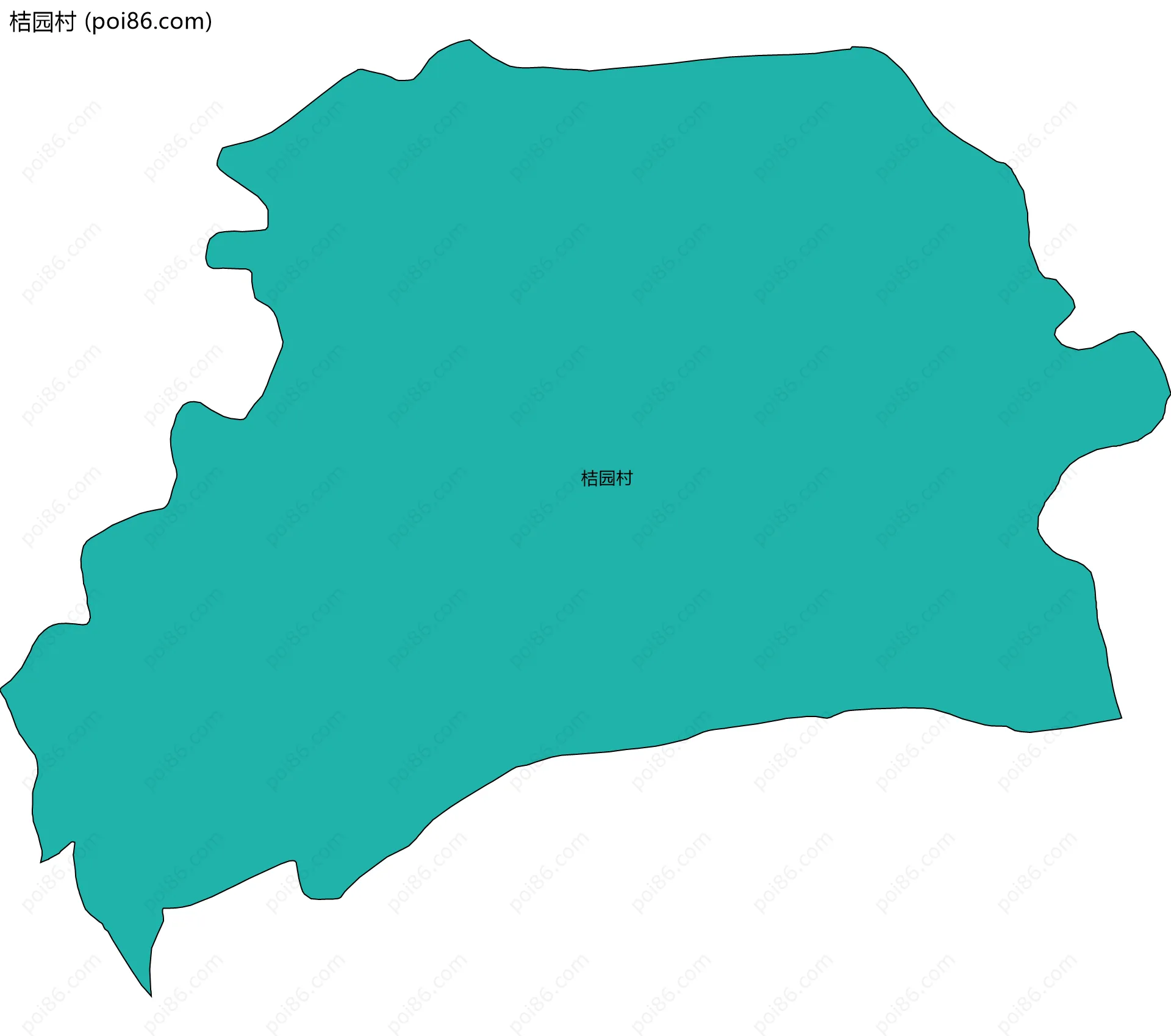 桔园村边界地图