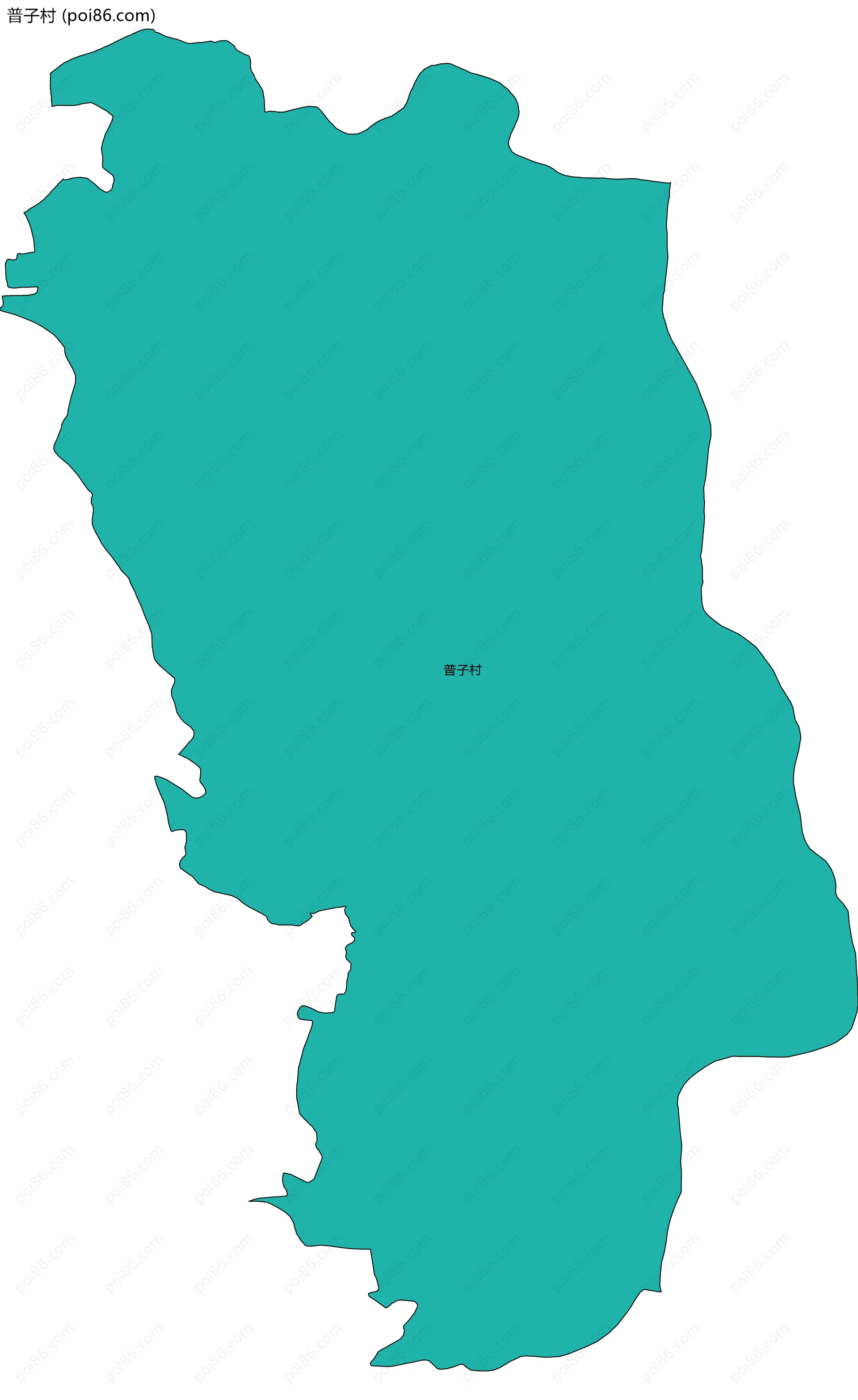 普子村边界地图