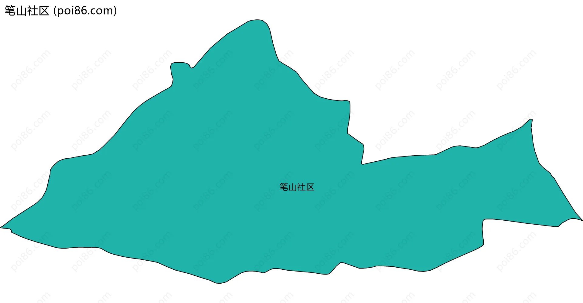笔山社区边界地图
