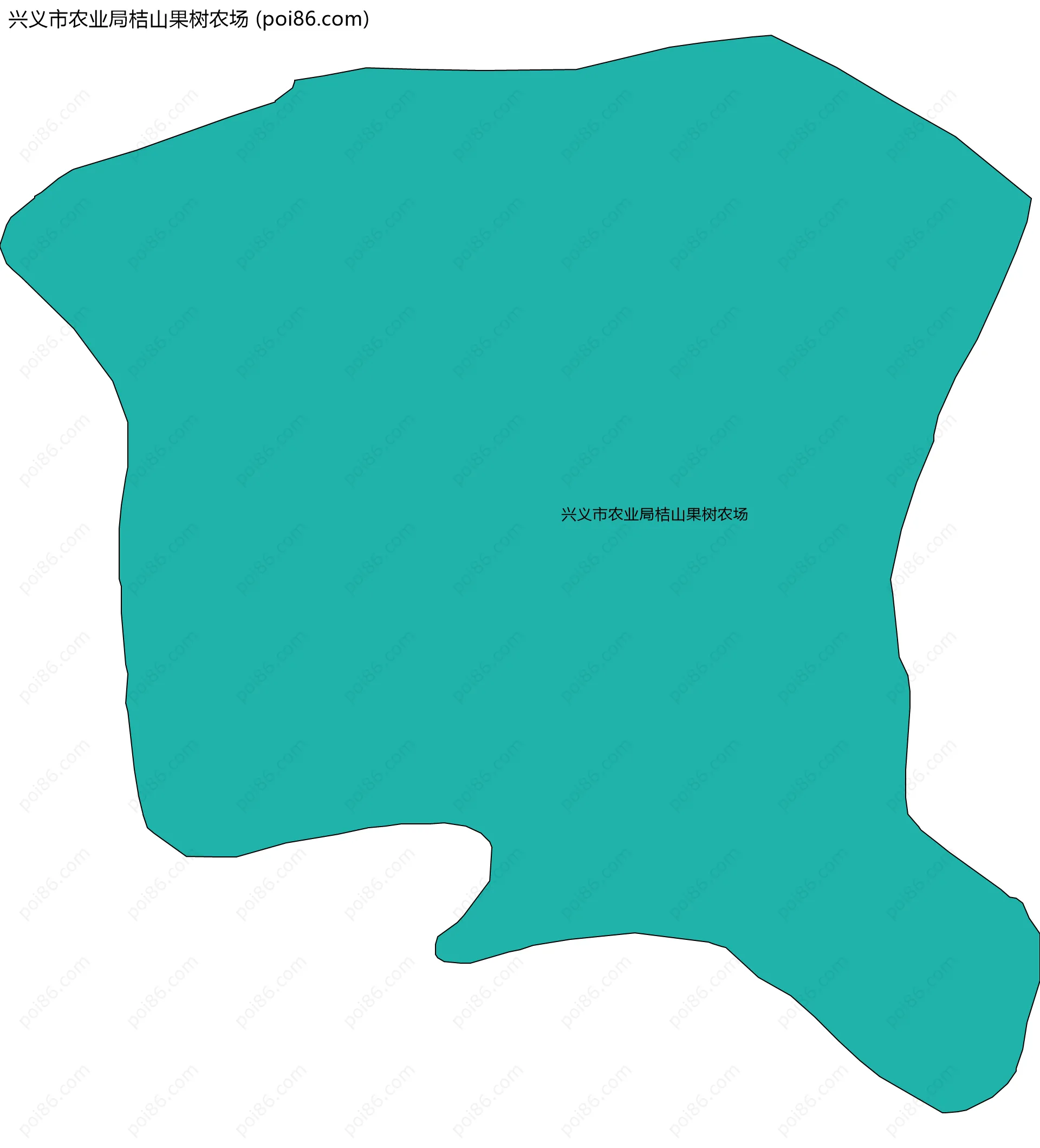 兴义市农业局桔山果树农场边界地图
