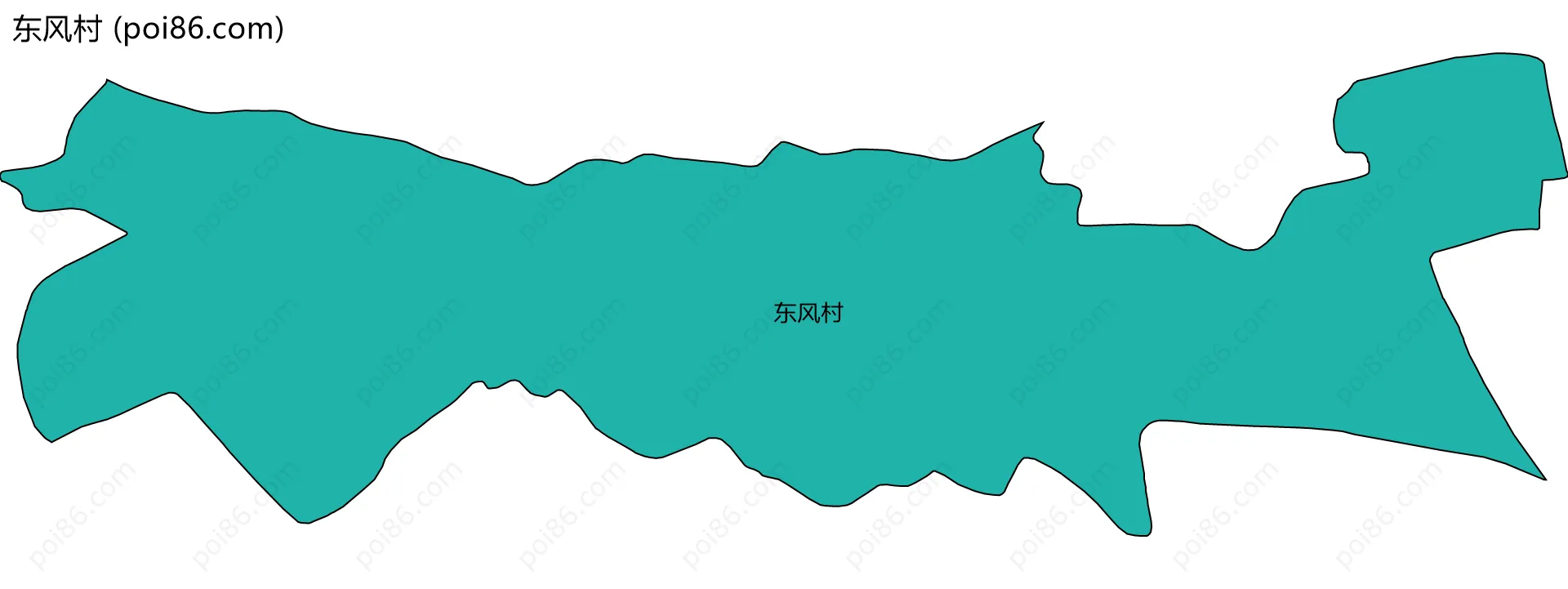 东风村边界地图