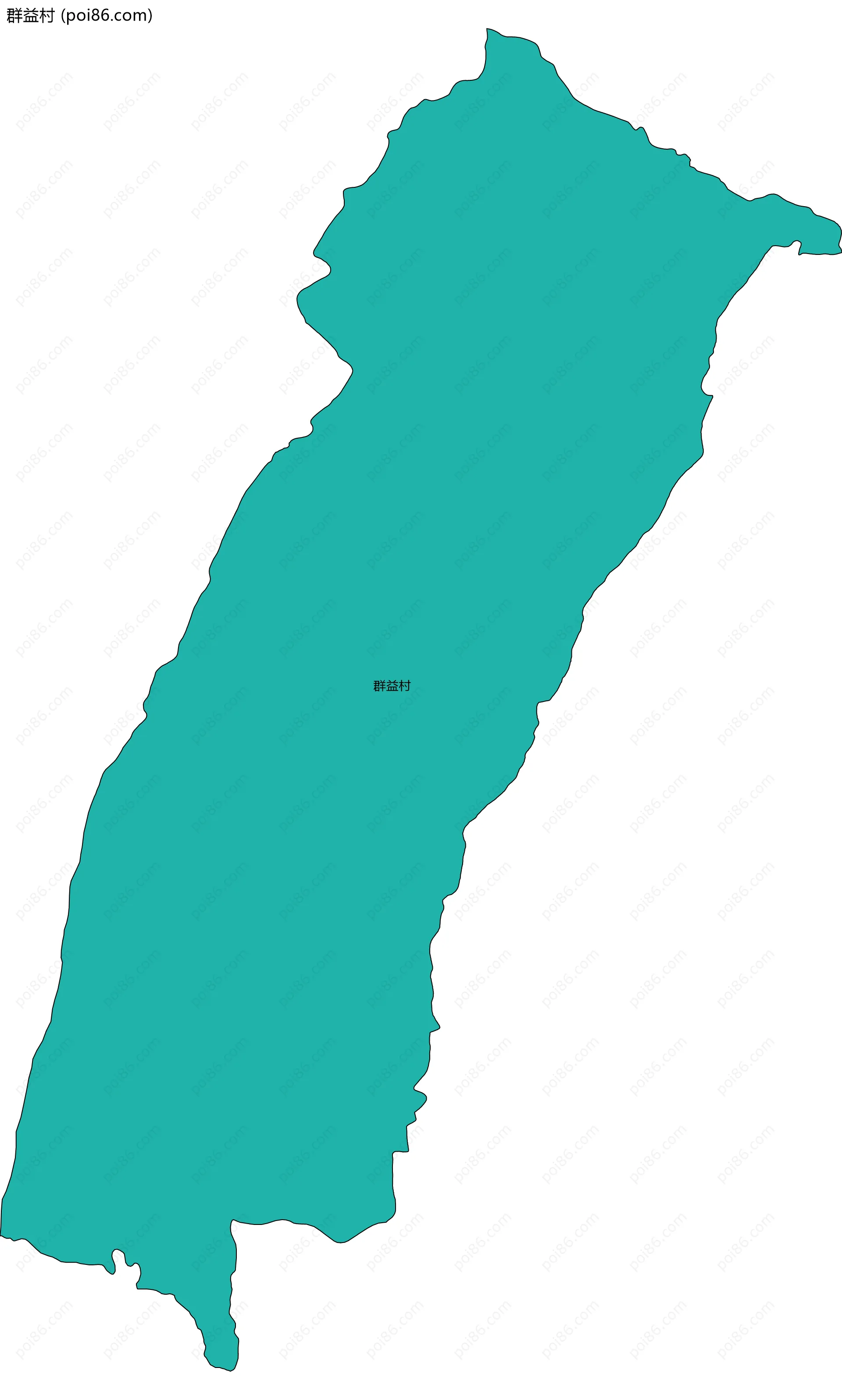 群益村边界地图
