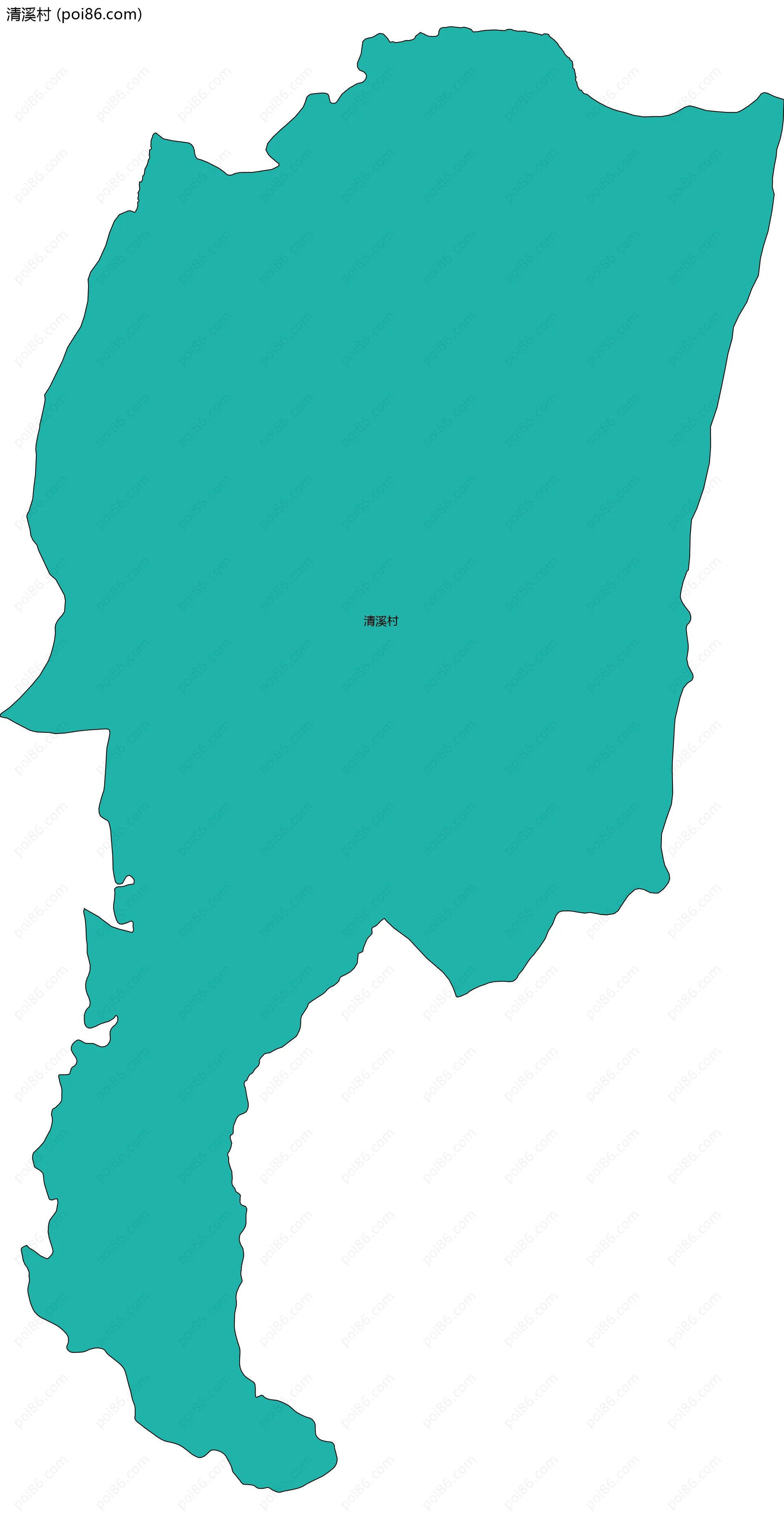 清溪村边界地图