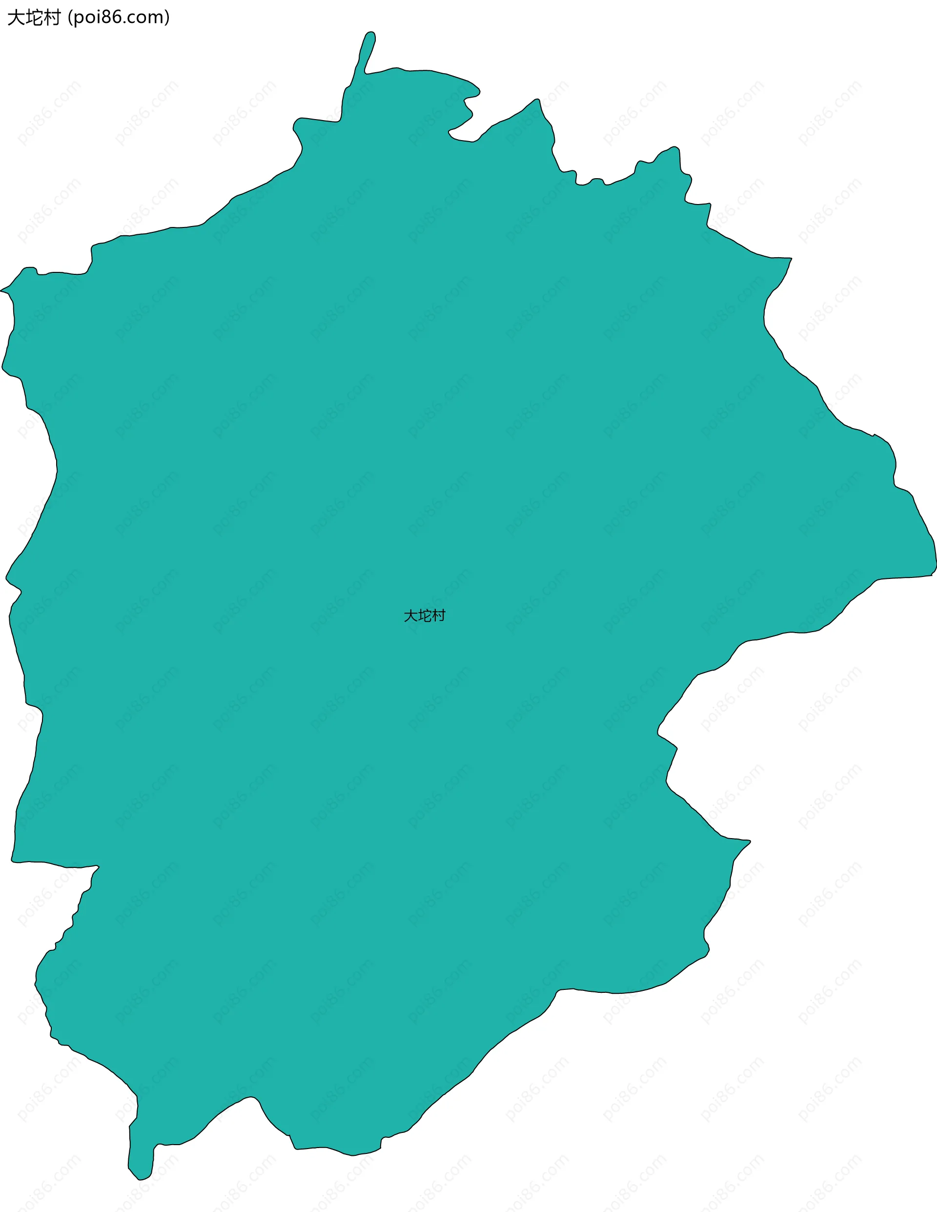 大坨村边界地图