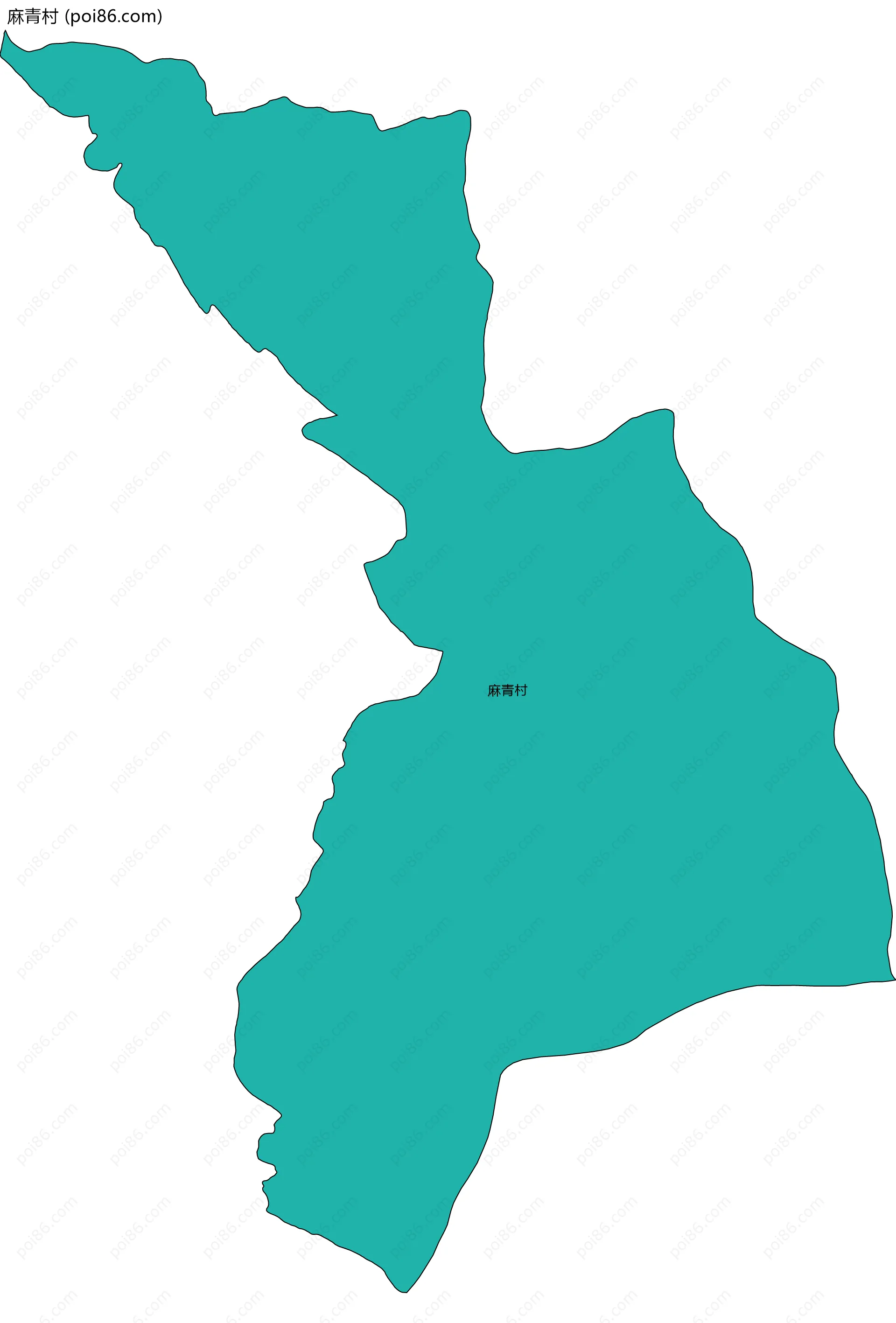 麻青村边界地图