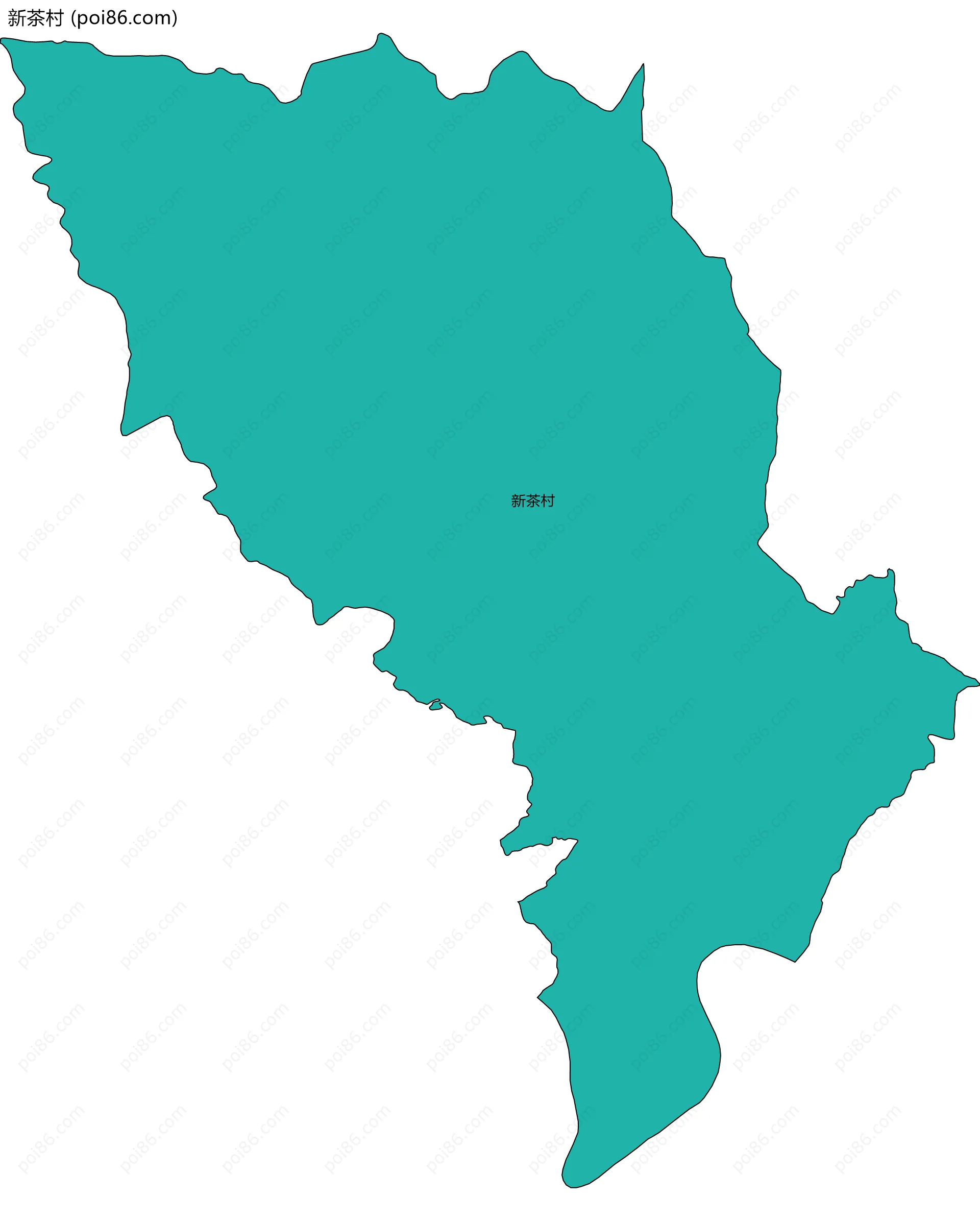 新茶村边界地图