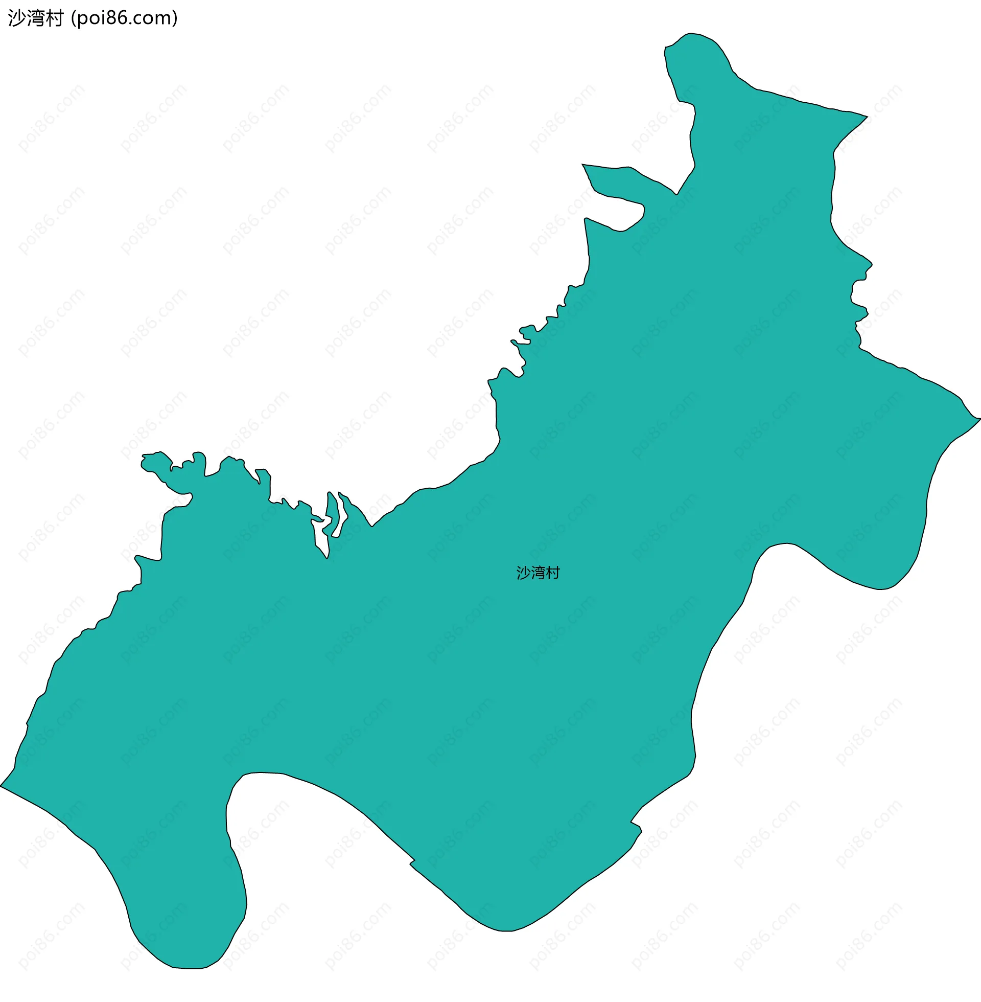 沙湾村边界地图