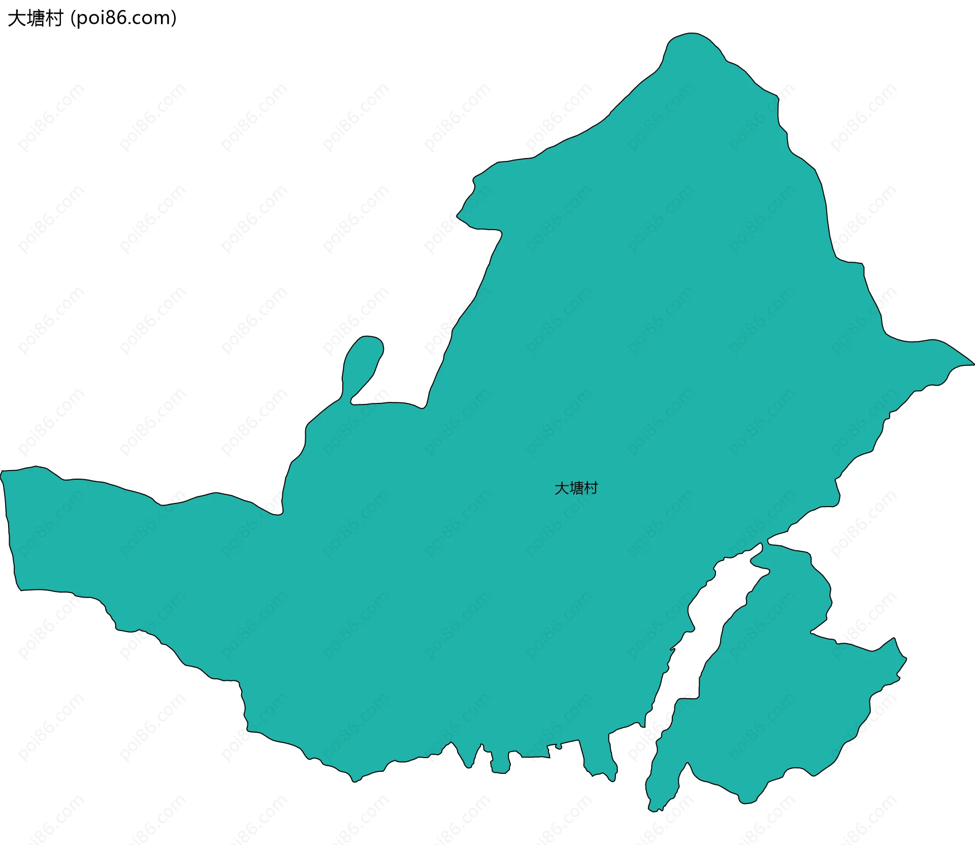 大塘村边界地图