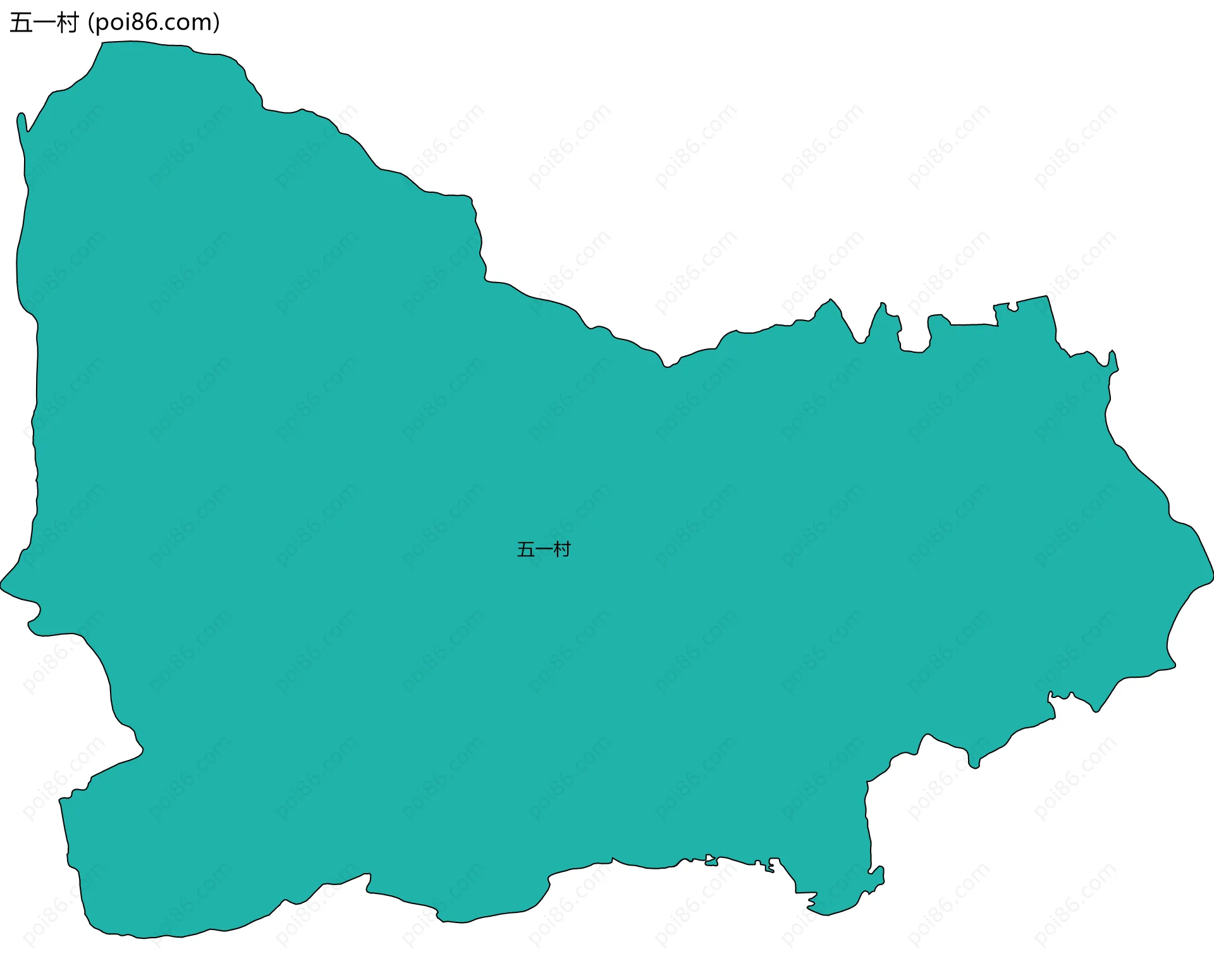 五一村边界地图