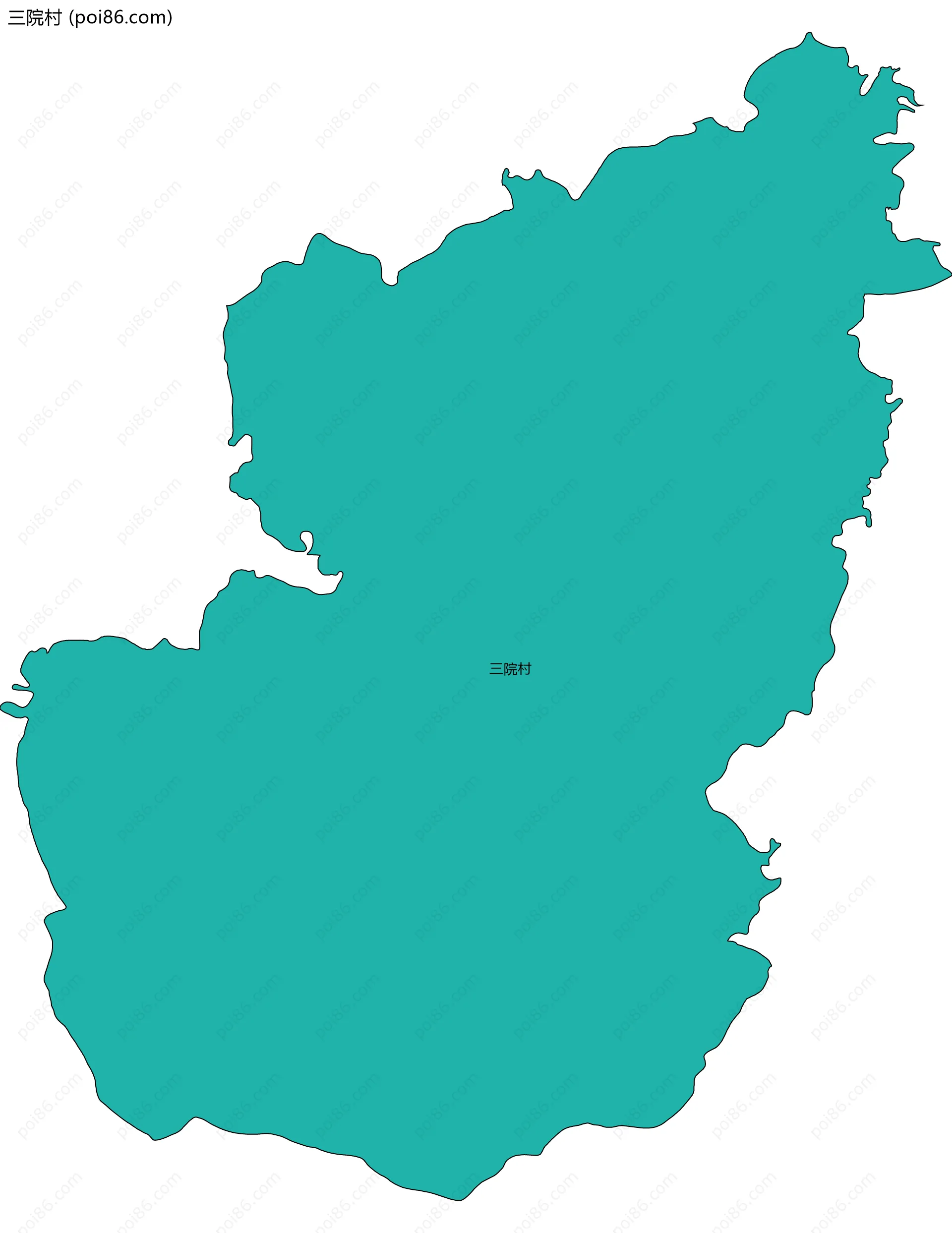 三院村边界地图