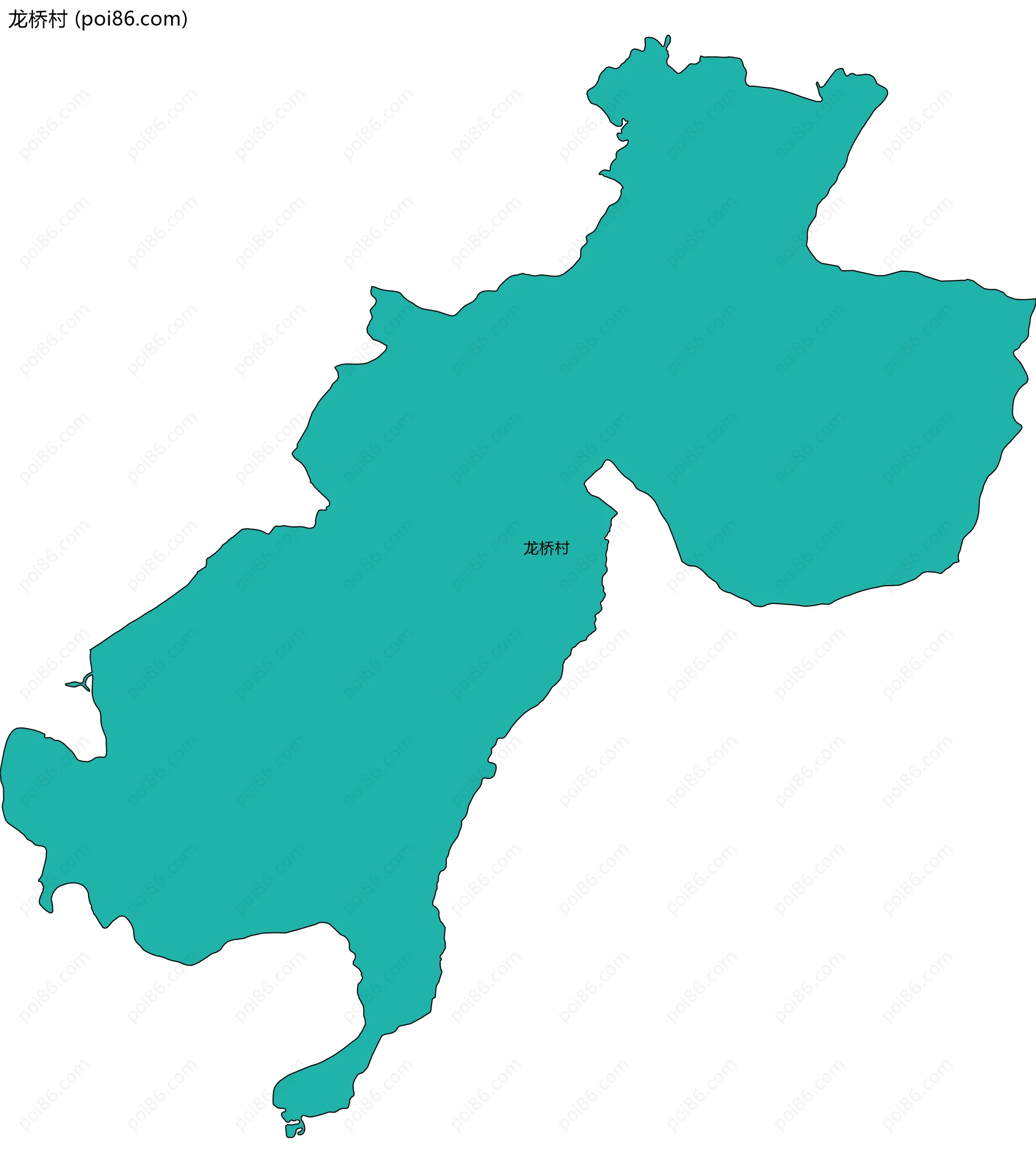 龙桥村边界地图