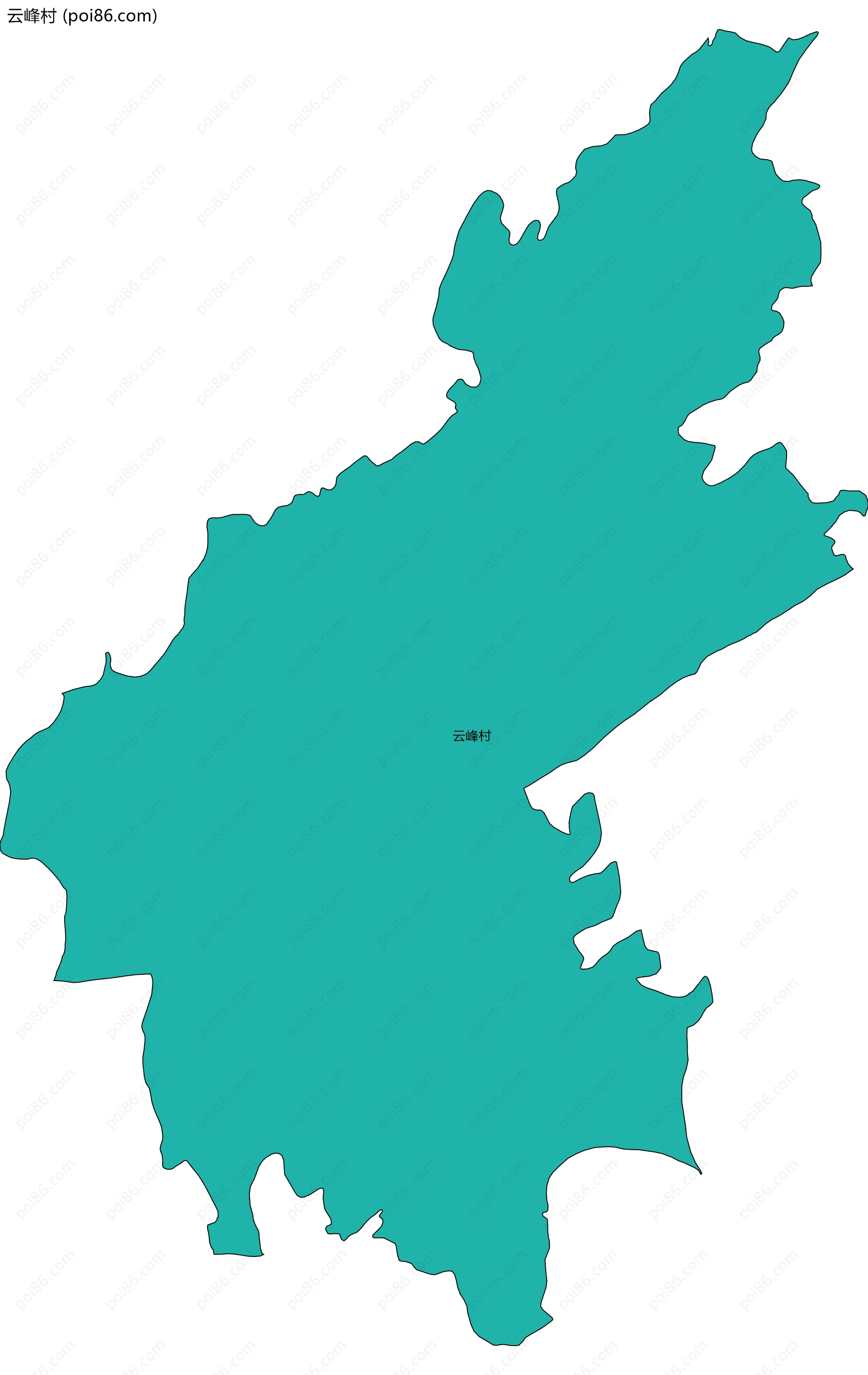 云峰村边界地图