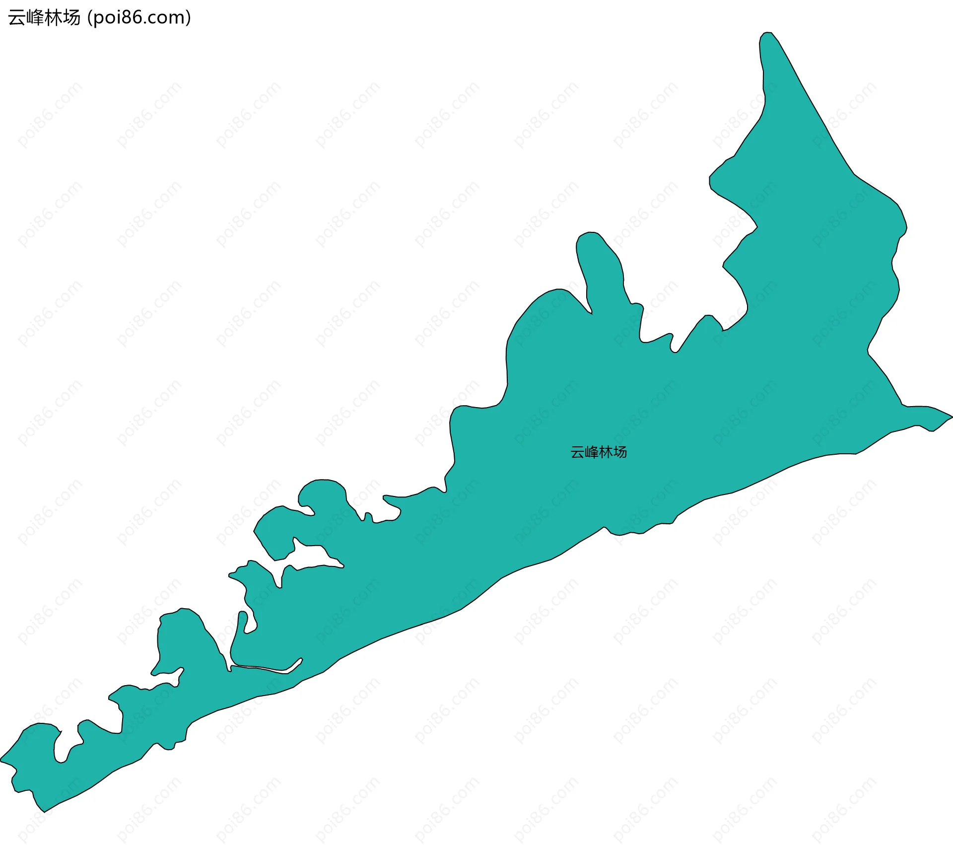 云峰林场边界地图