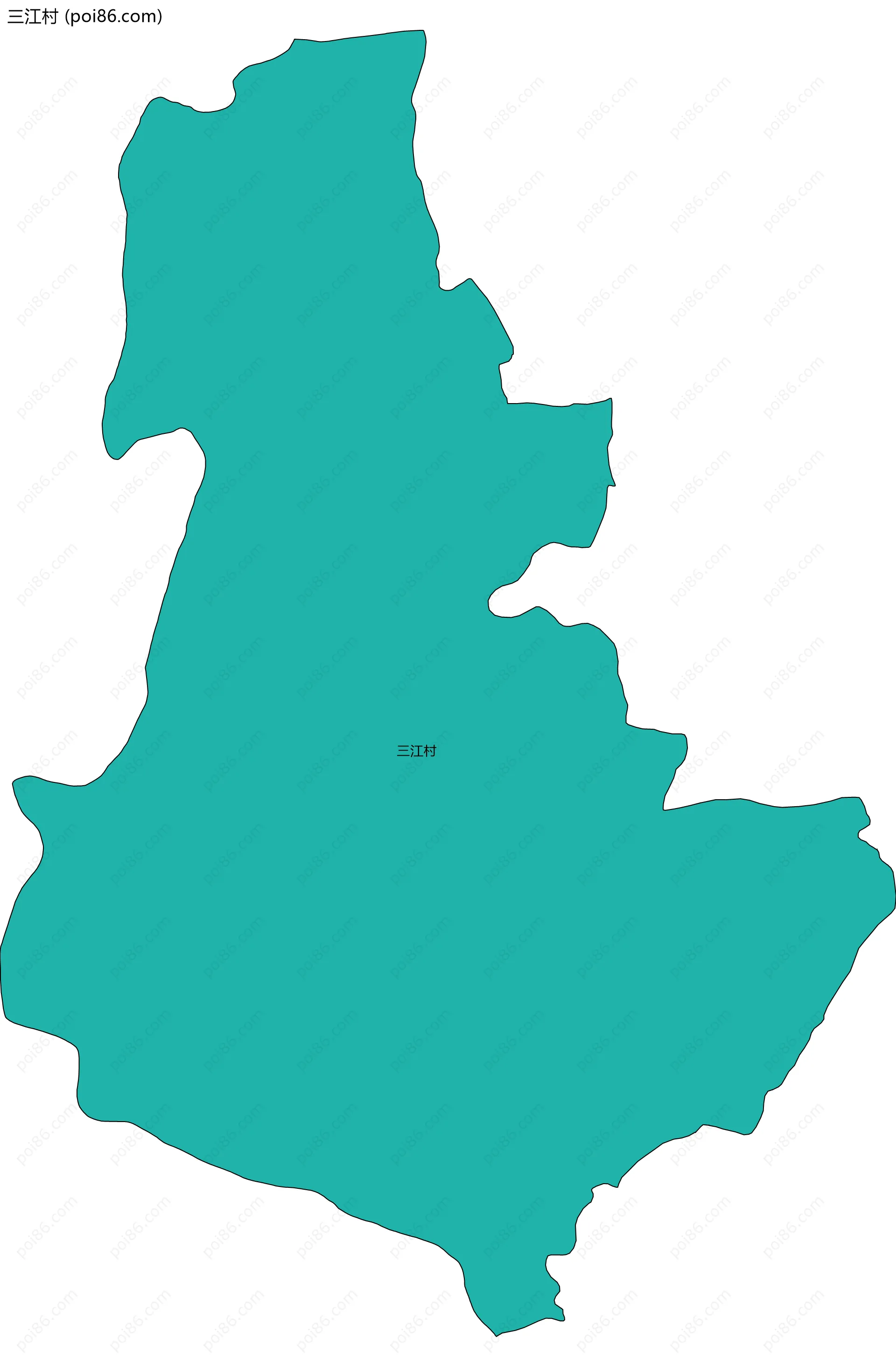 三江村边界地图