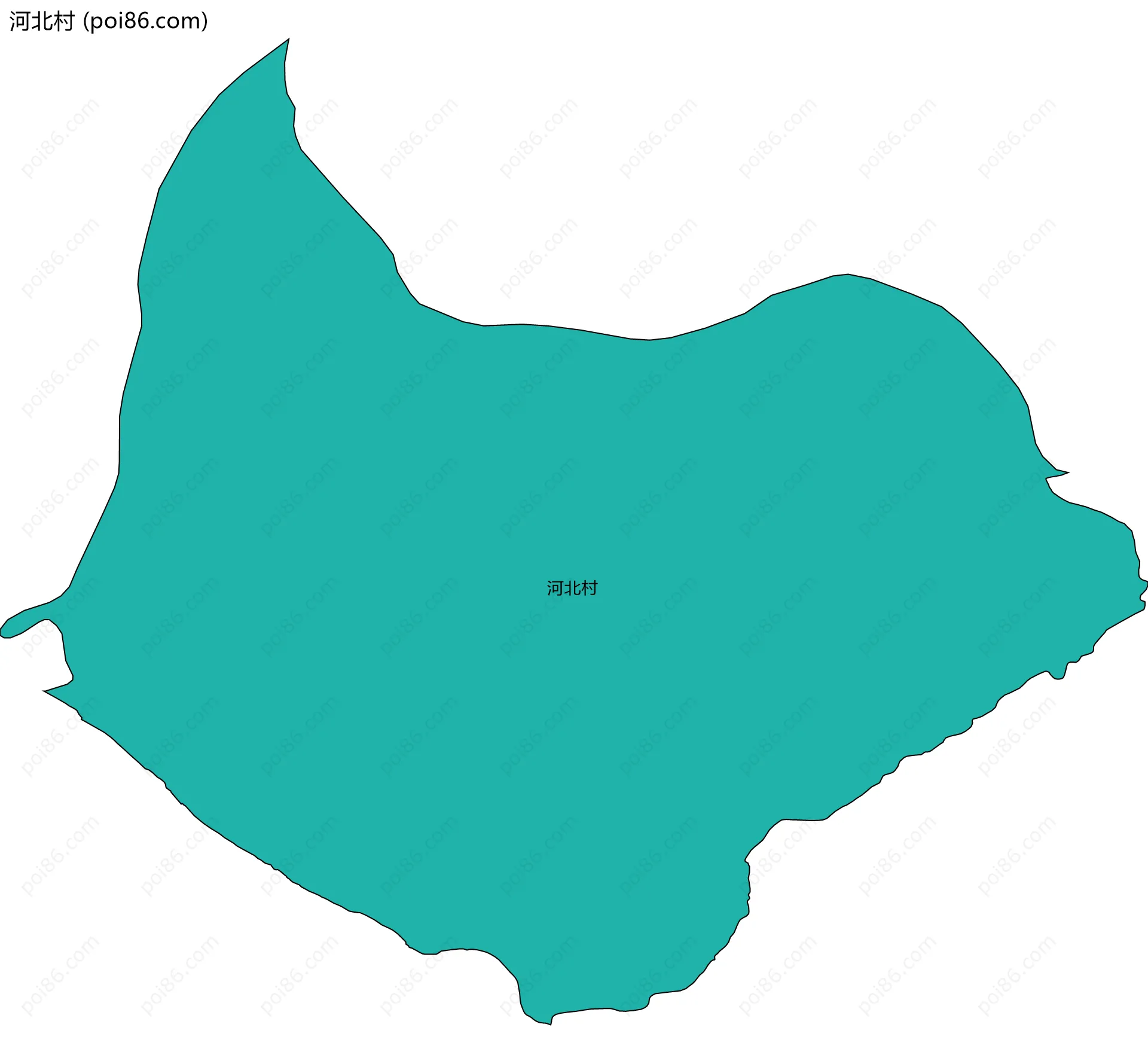 河北村边界地图