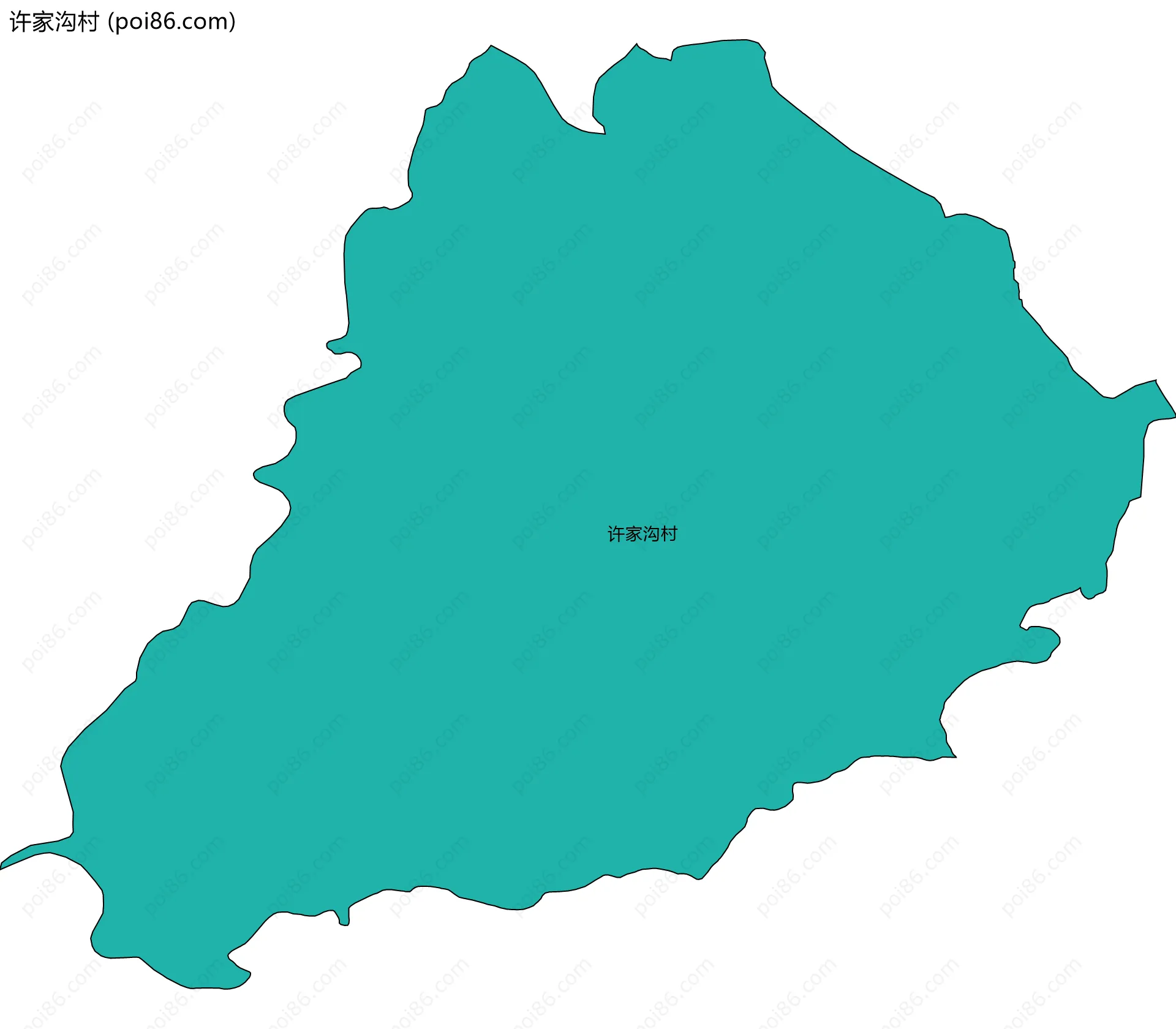 许家沟村边界地图