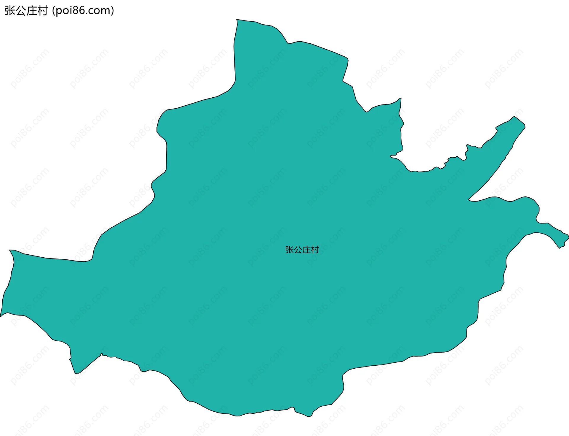 张公庄村边界地图