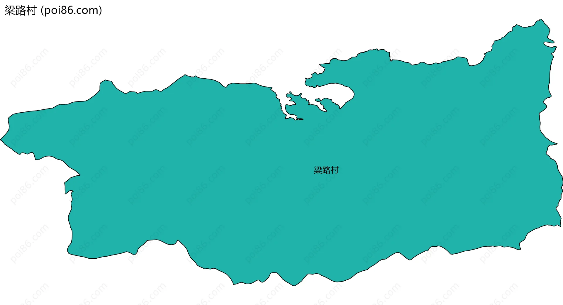 梁路村边界地图