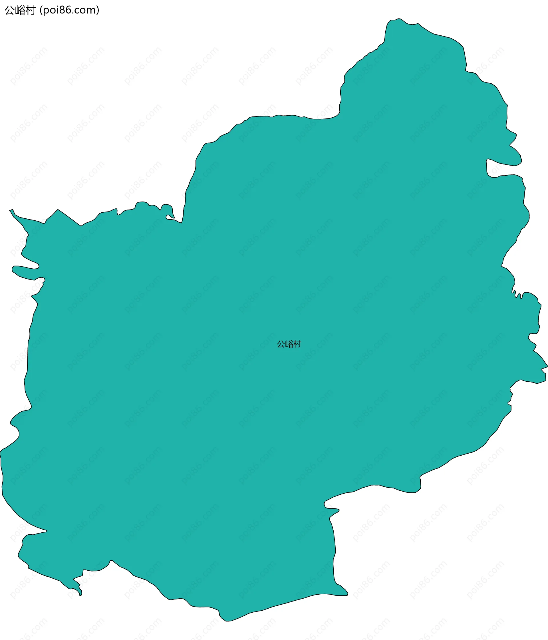 公峪村边界地图