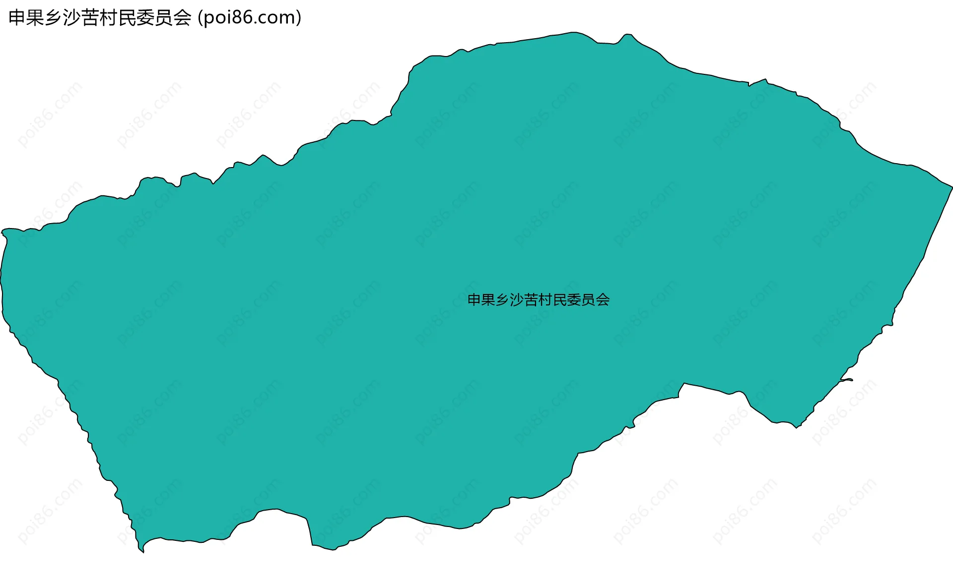 申果乡沙苦村民委员会边界地图