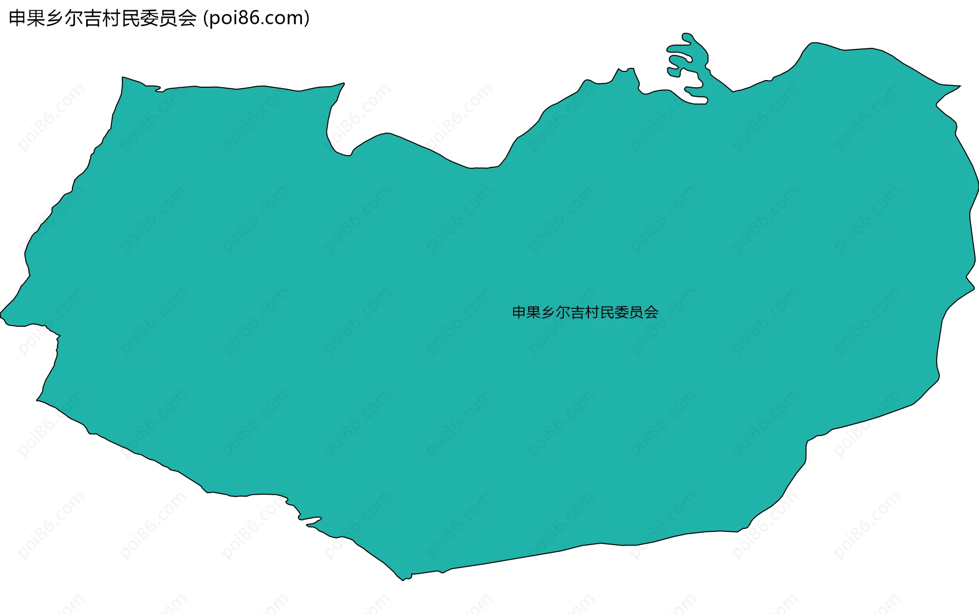 申果乡尔吉村民委员会边界地图