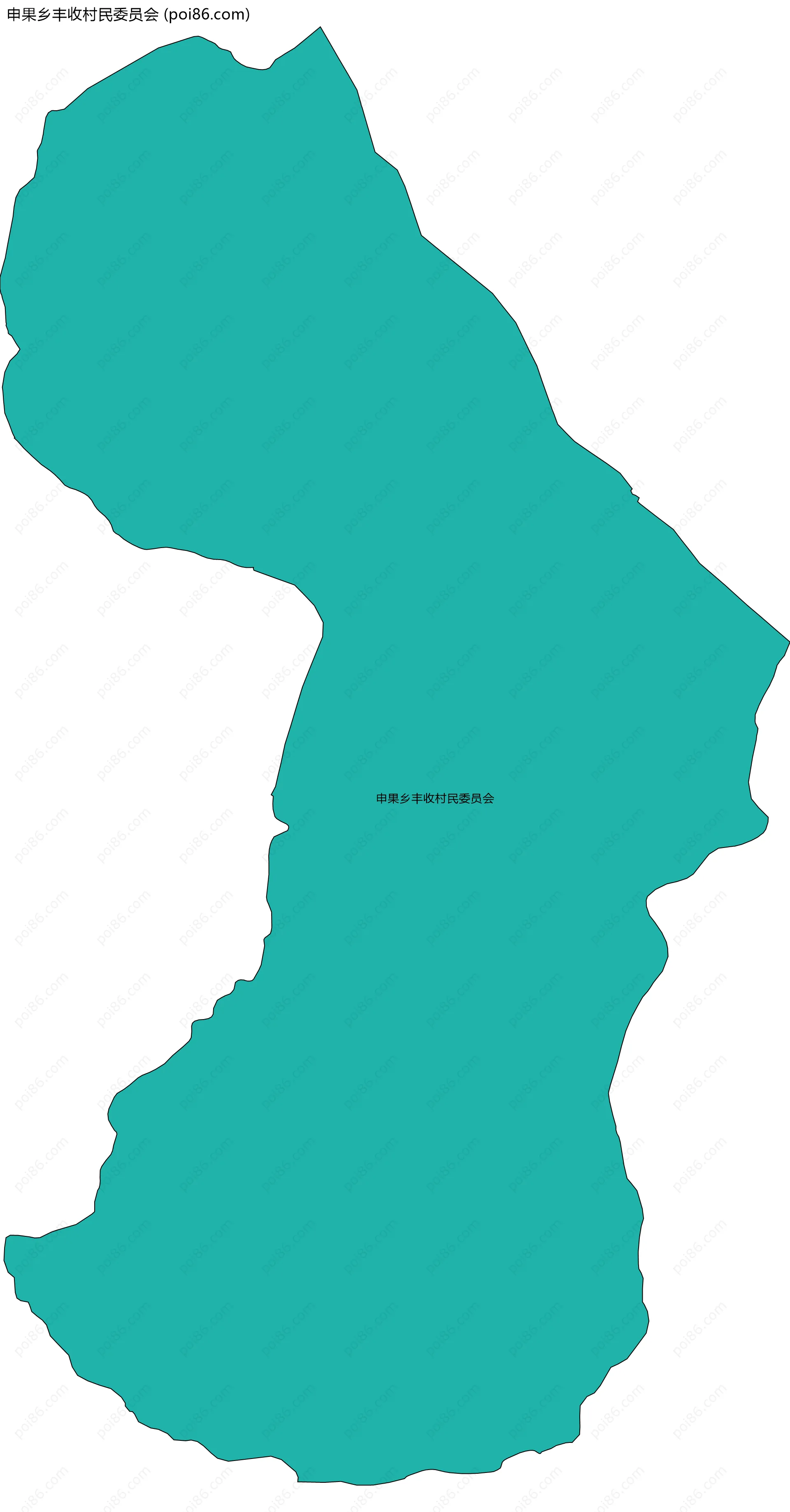 申果乡丰收村民委员会边界地图