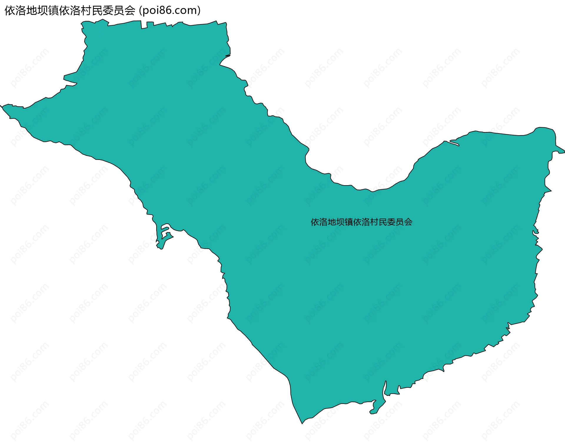 依洛地坝镇依洛村民委员会边界地图