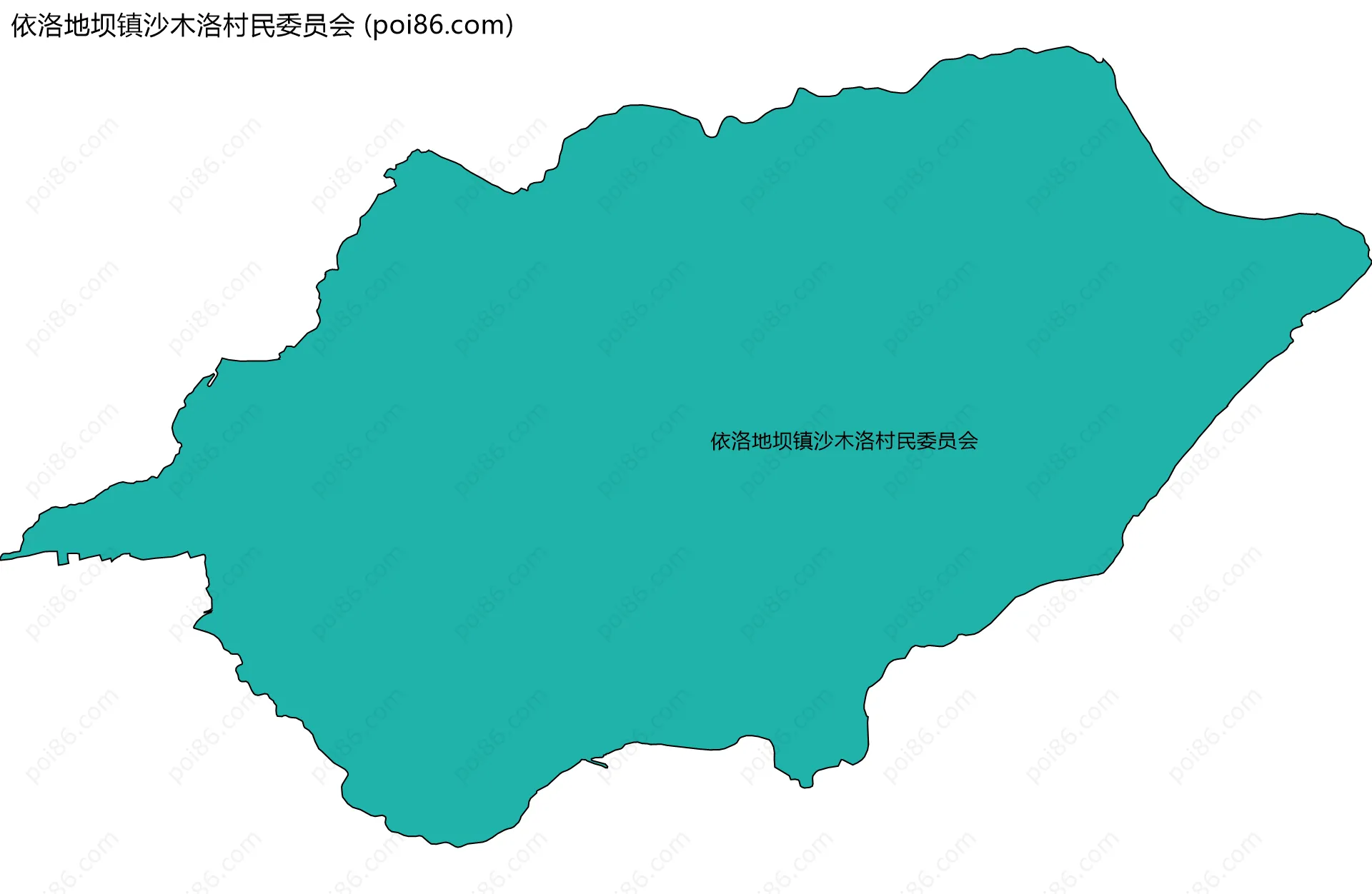 依洛地坝镇沙木洛村民委员会边界地图