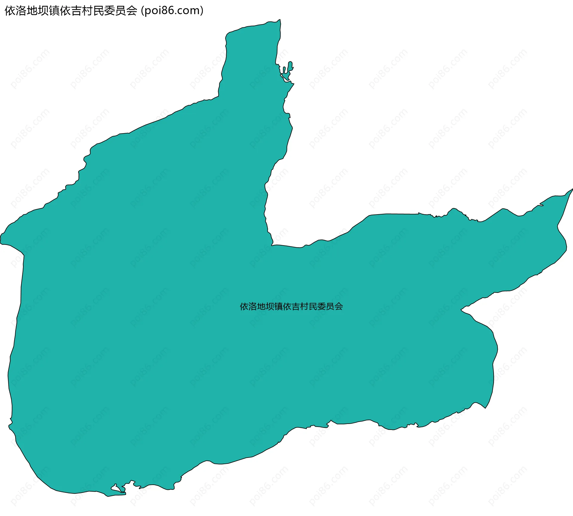 依洛地坝镇依吉村民委员会边界地图