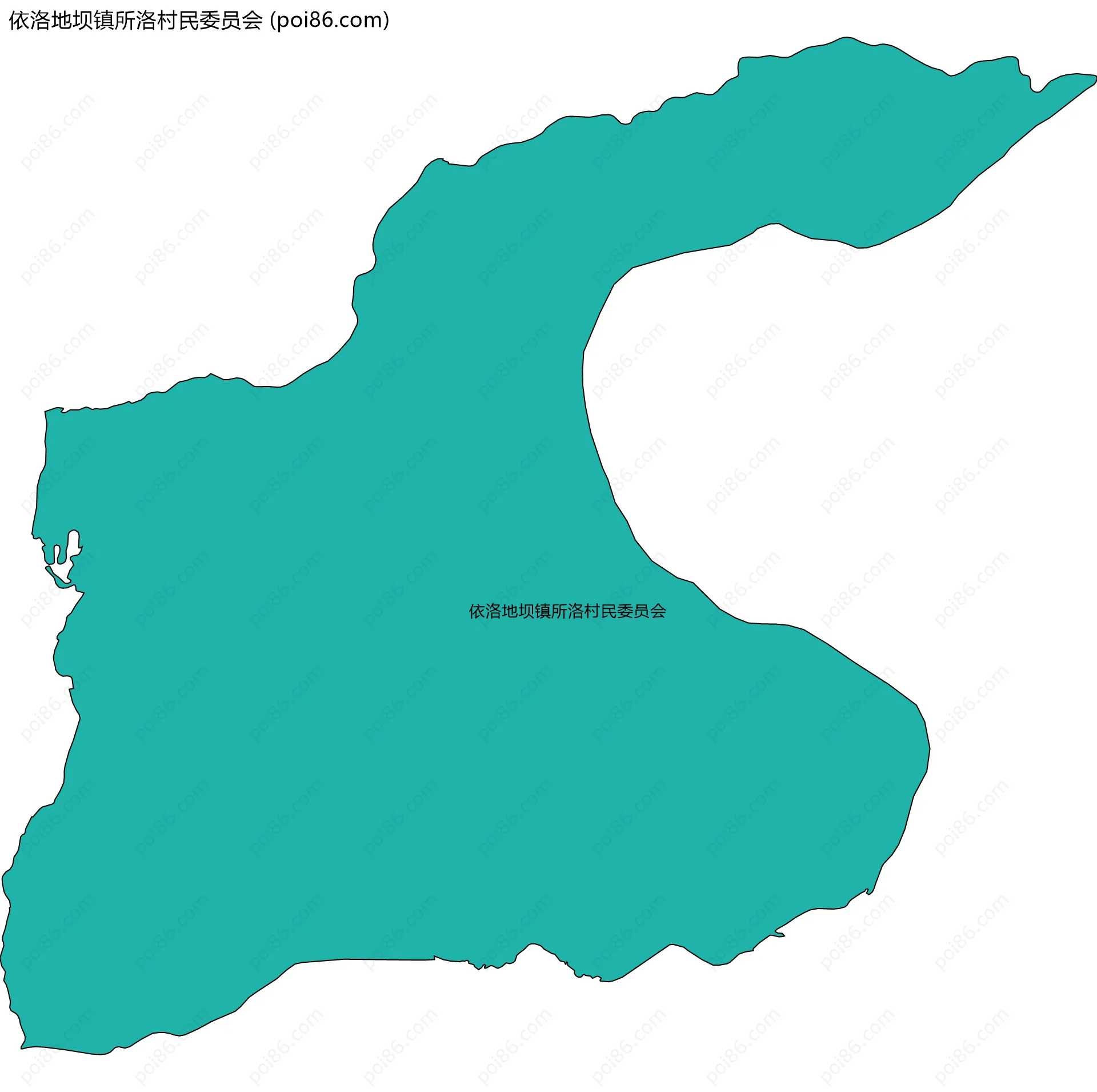 依洛地坝镇所洛村民委员会边界地图