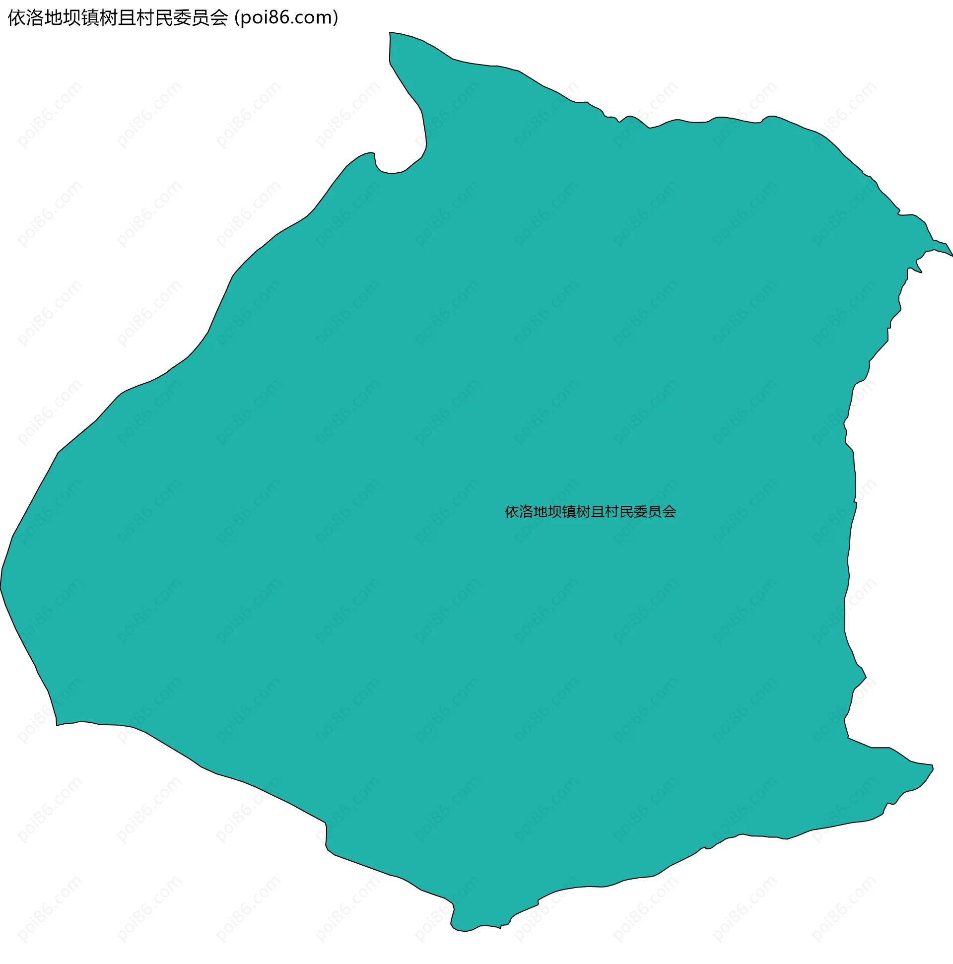 依洛地坝镇树且村民委员会边界地图