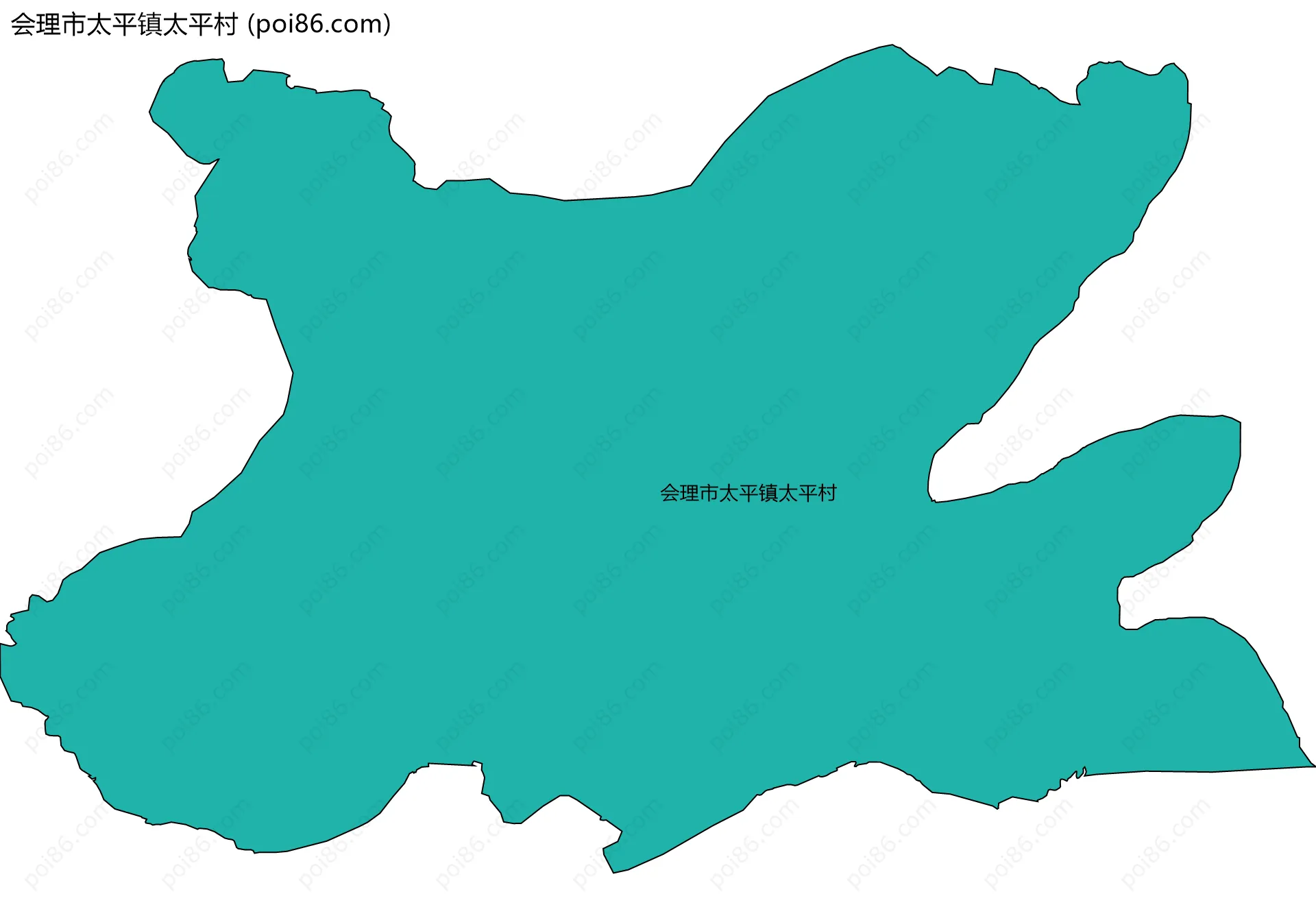 会理市太平镇太平村边界地图