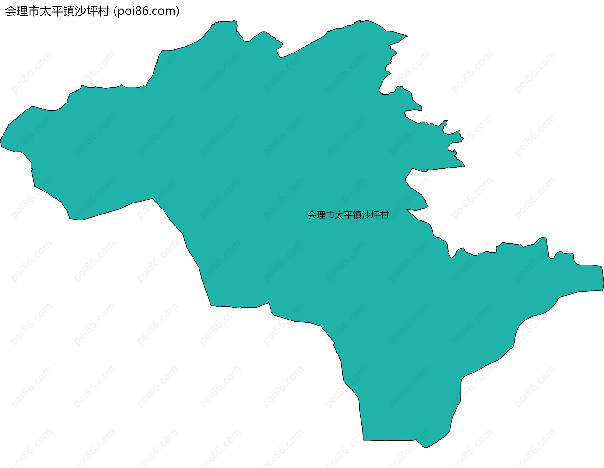 会理市太平镇沙坪村边界地图