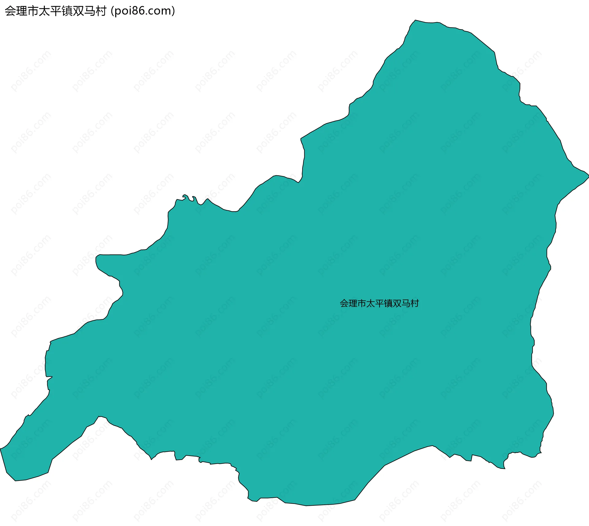 会理市太平镇双马村边界地图