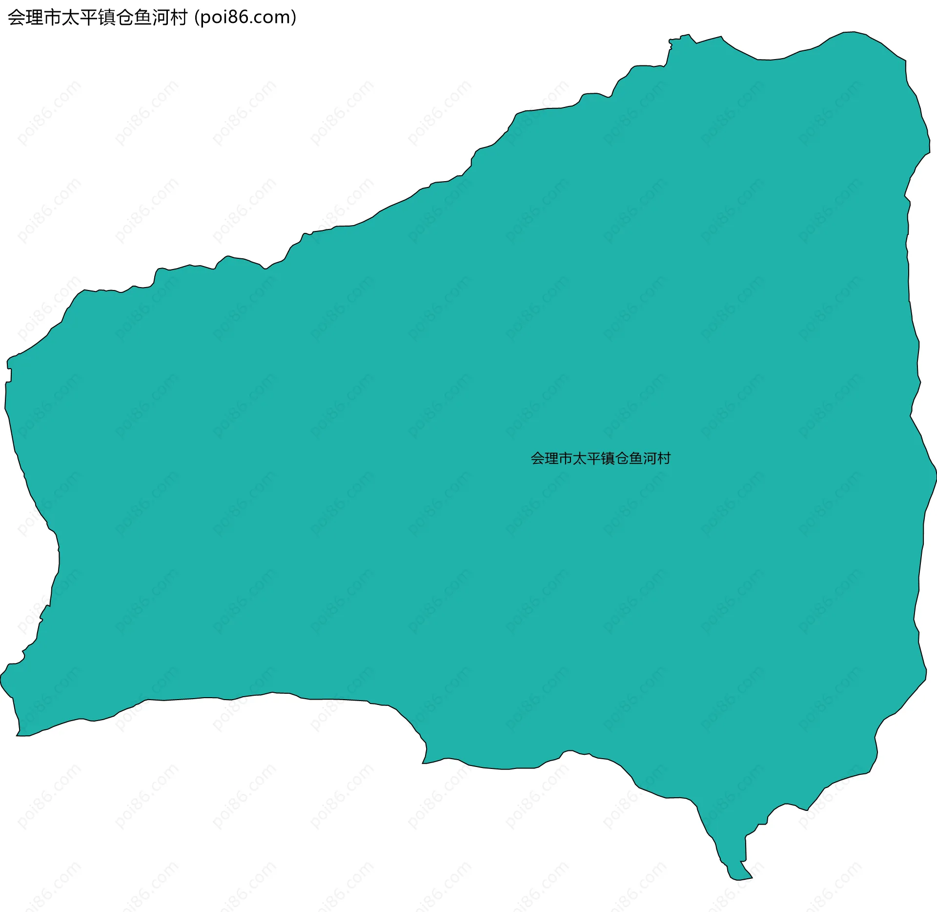 会理市太平镇仓鱼河村边界地图