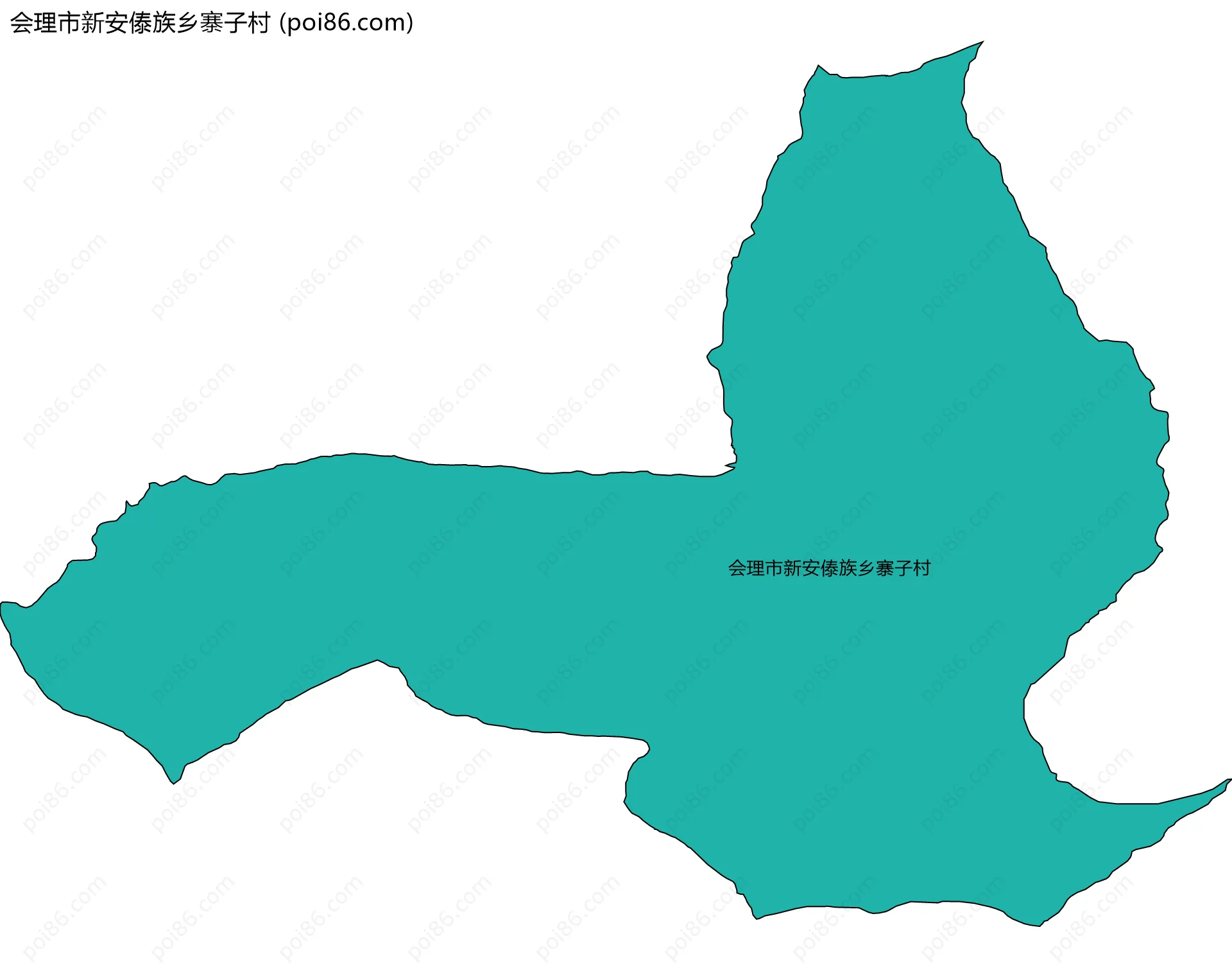 会理市新安傣族乡寨子村边界地图