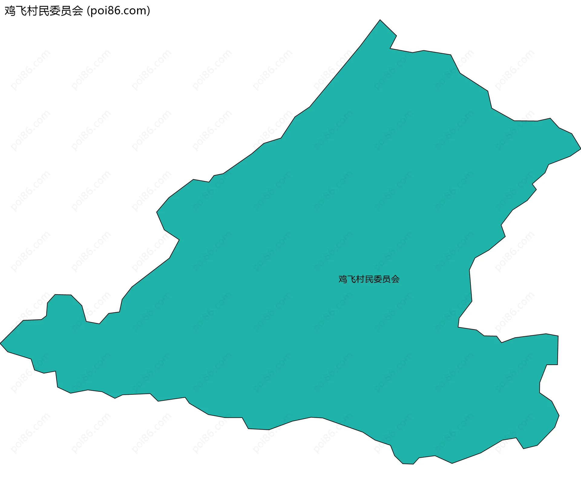 鸡飞村民委员会边界地图