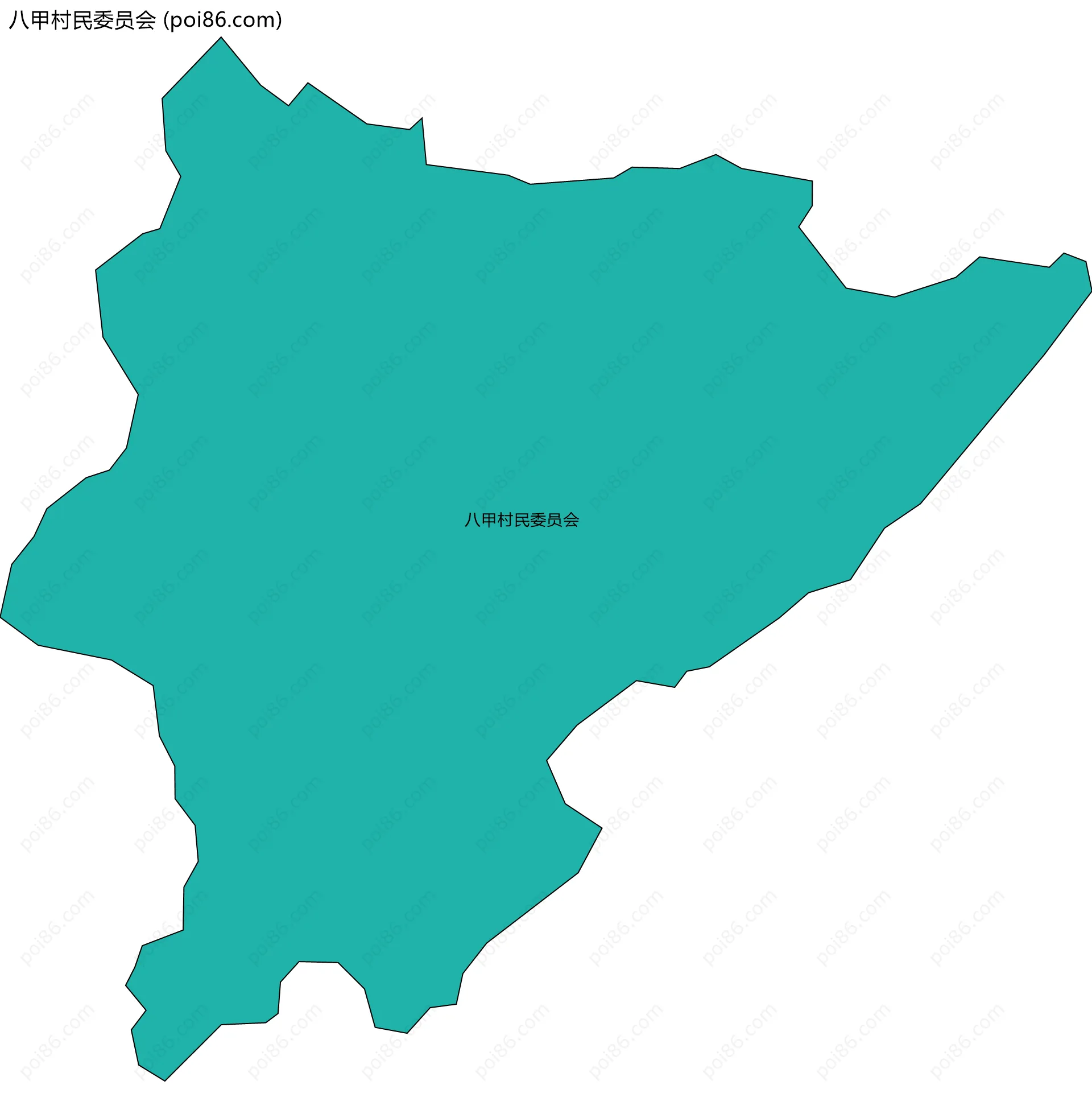 八甲村民委员会边界地图